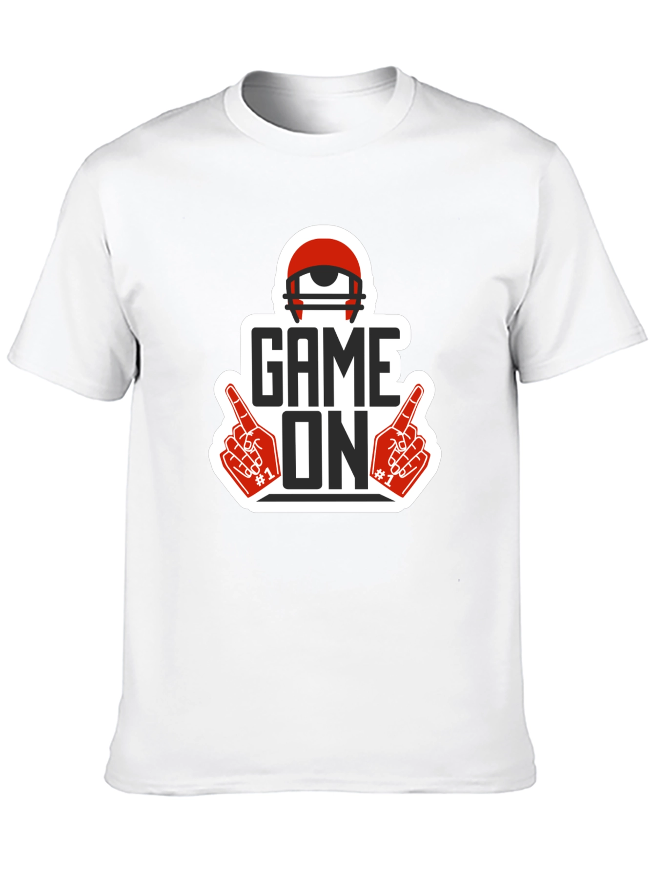 Black Game On Football T-Shirt view 10