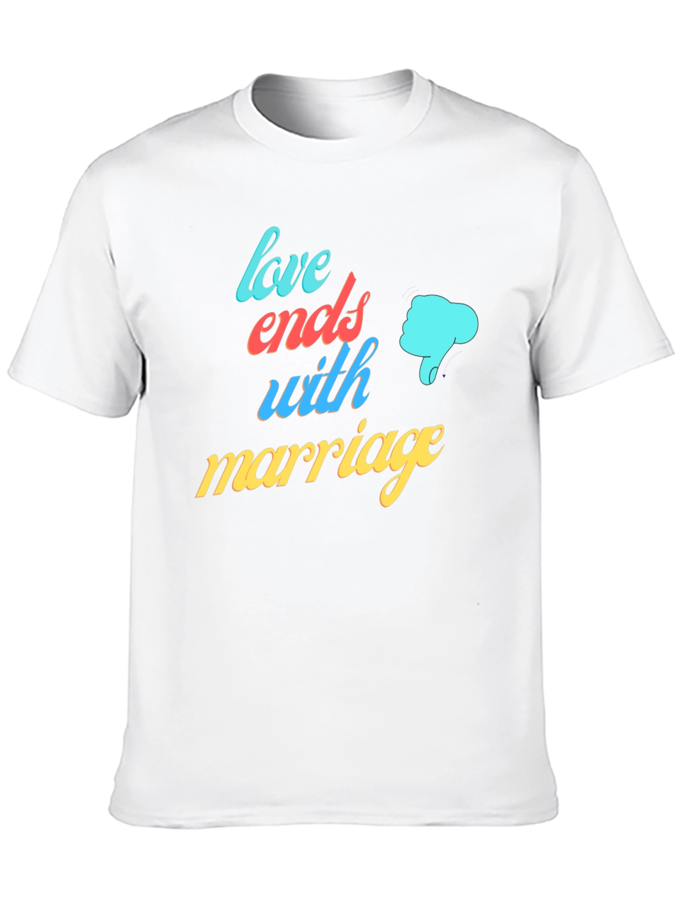 Black Love Ends with Marriage Humor T-Shirt view 10
