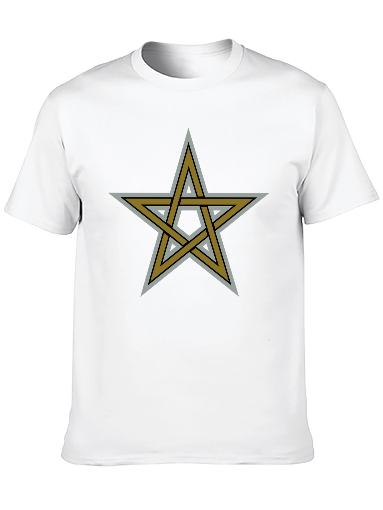 Black Pentagram Star Graphic Tee - Black Cotton view 10