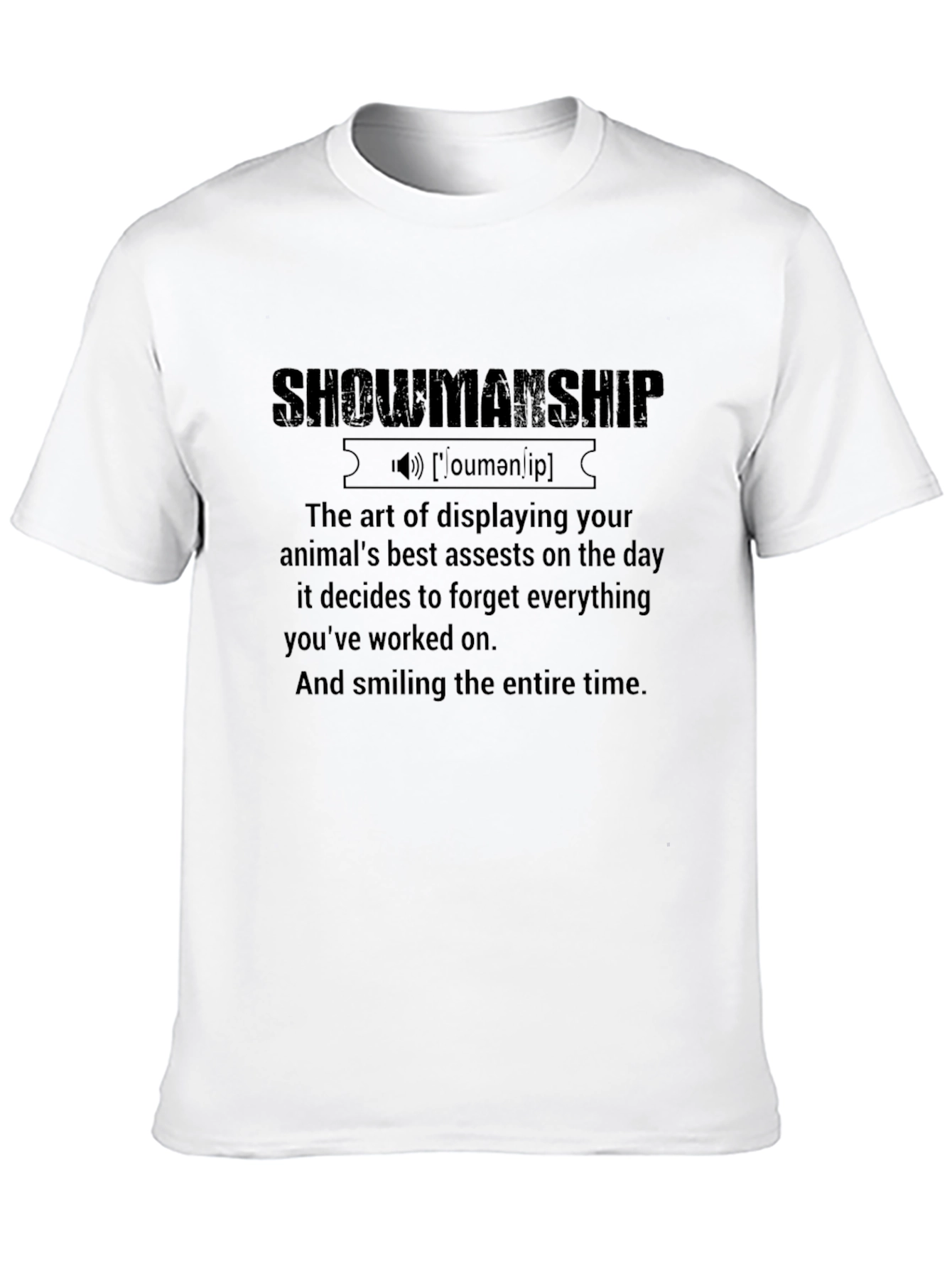 Black Showmanship Definition T-Shirt - Black view 10