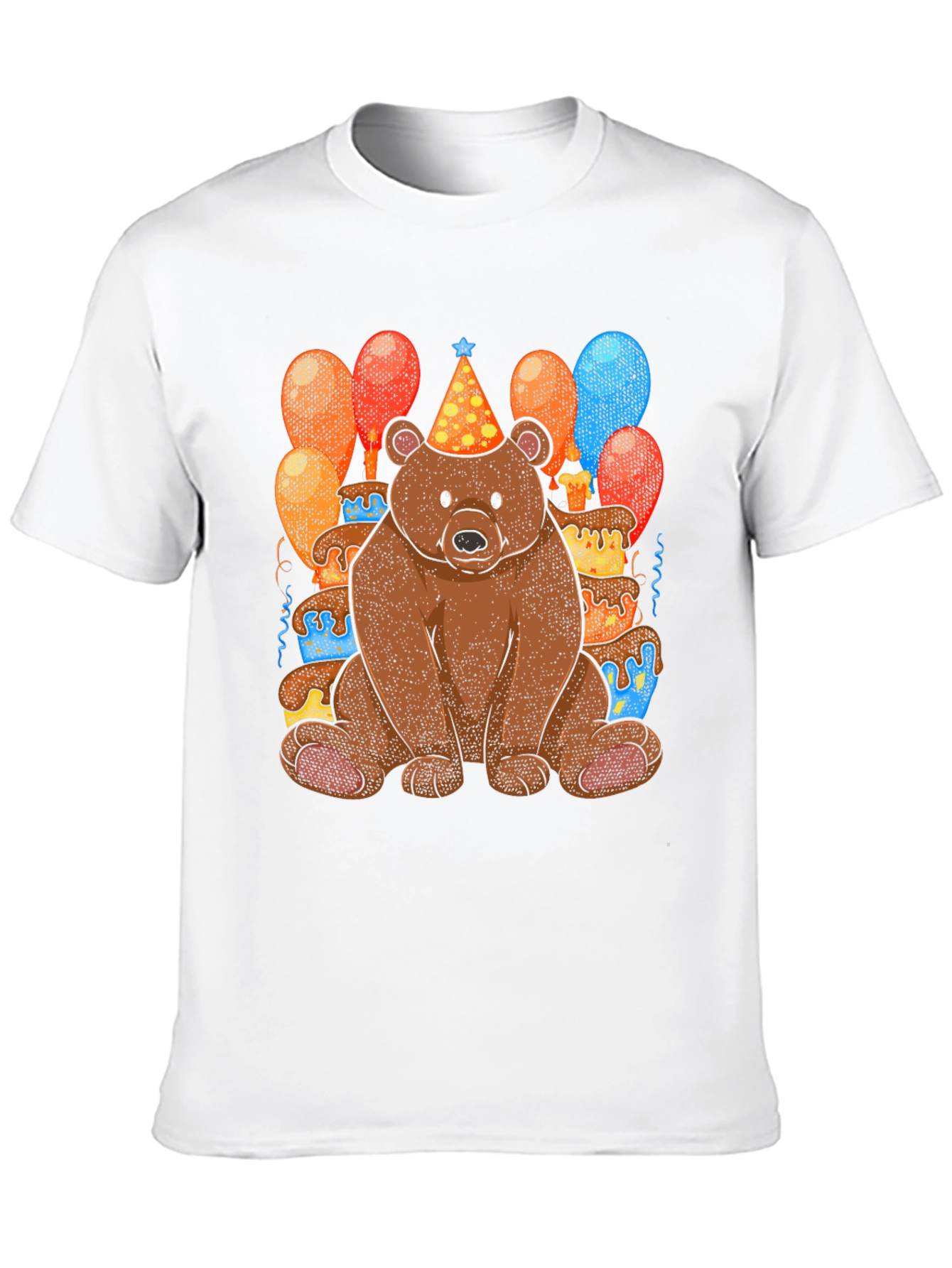 Black Birthday Bear T-Shirt: Cute Cartoon Animal Tee view 10
