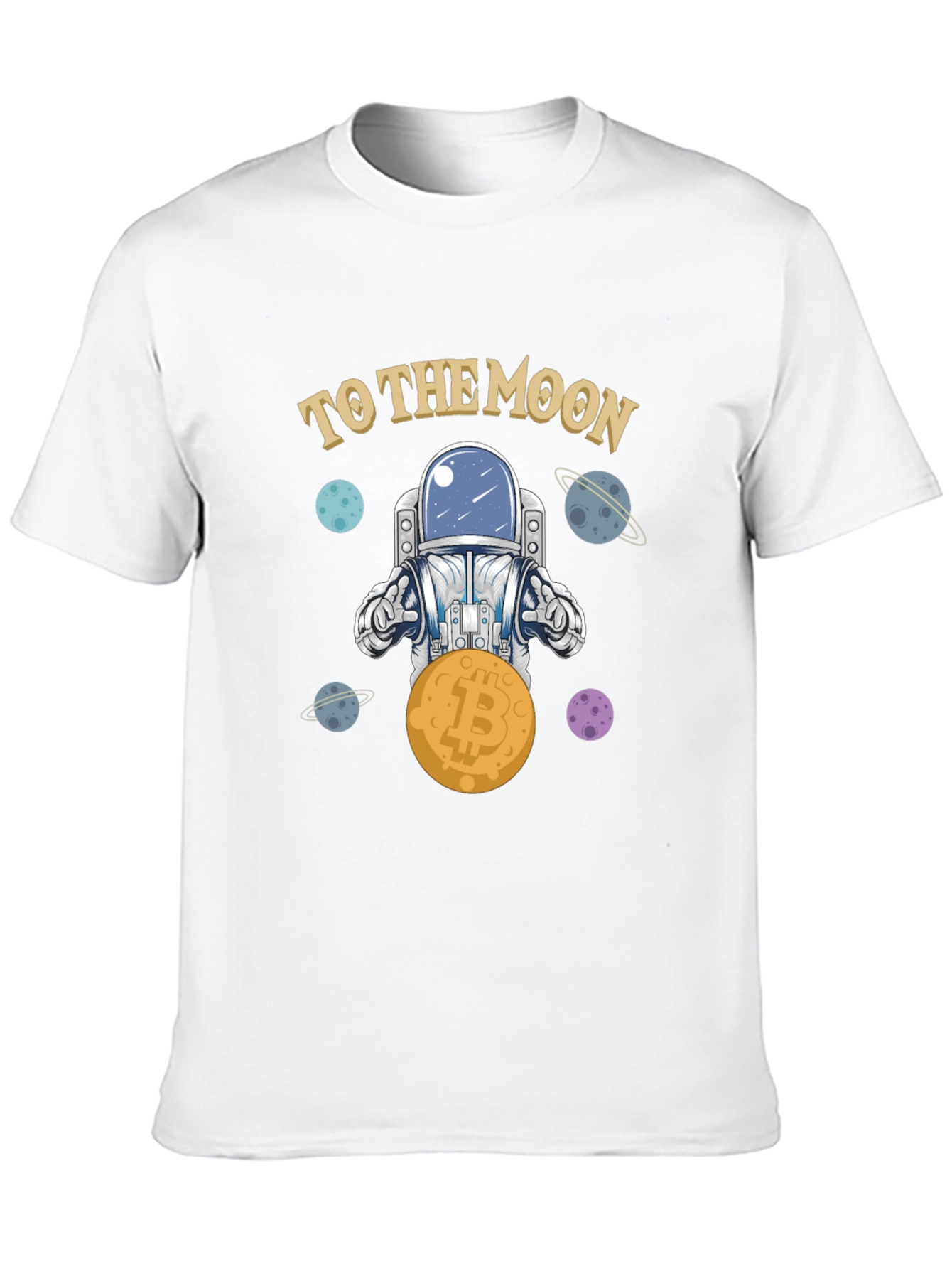 Black Bitcoin Astronaut T-Shirt - To The Moon Crypto Tee view 10