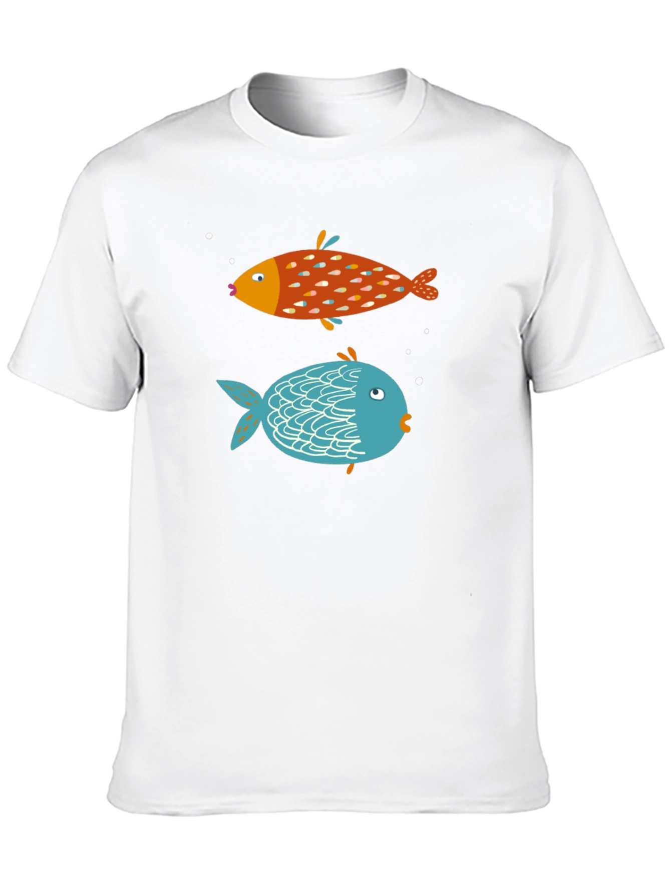 Black Fun Fish Graphic Tee - Black Cotton T-Shirt view 10