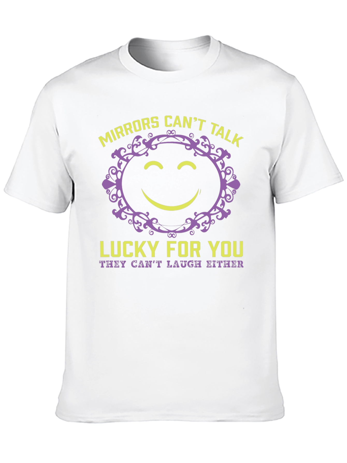 Black Mirrors Can't Talk Funny Graphic T-Shirt view 10