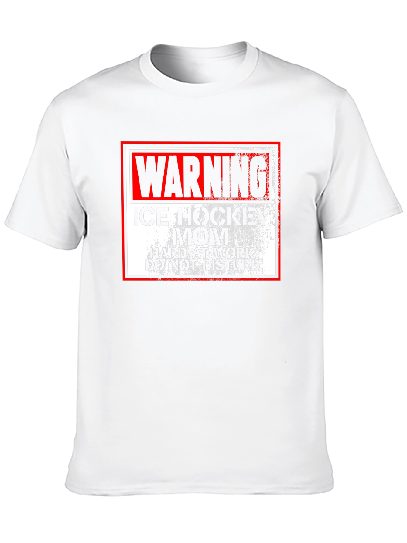 Black Warning Ice Hockey Mom T-Shirt view 10