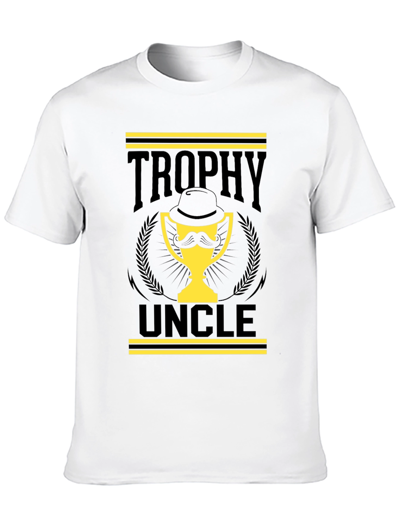 Black Trophy Uncle Graphic Tee - Black Cotton T-Shirt view 10