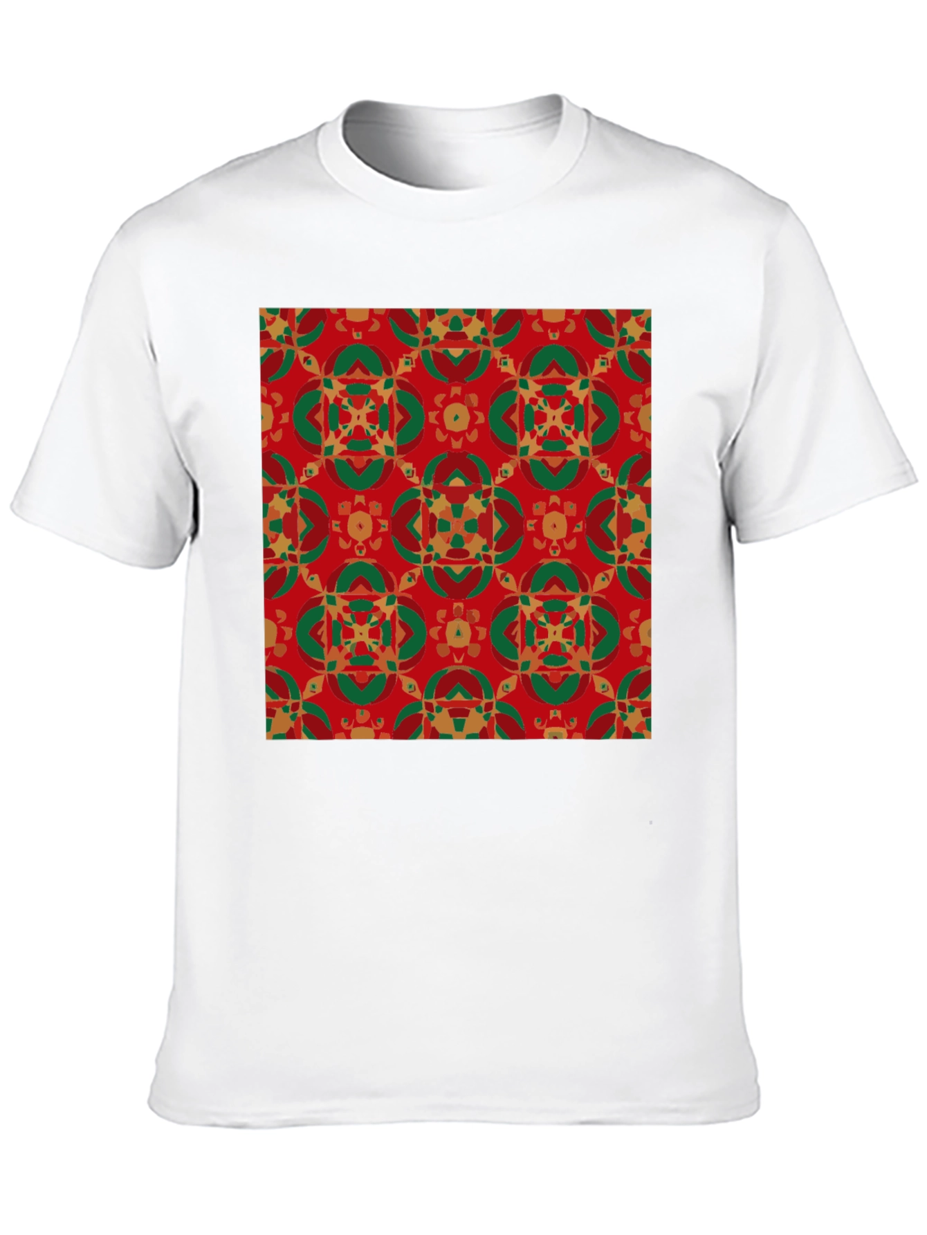 Black Festive Patterned Crew Neck T-Shirt view 10