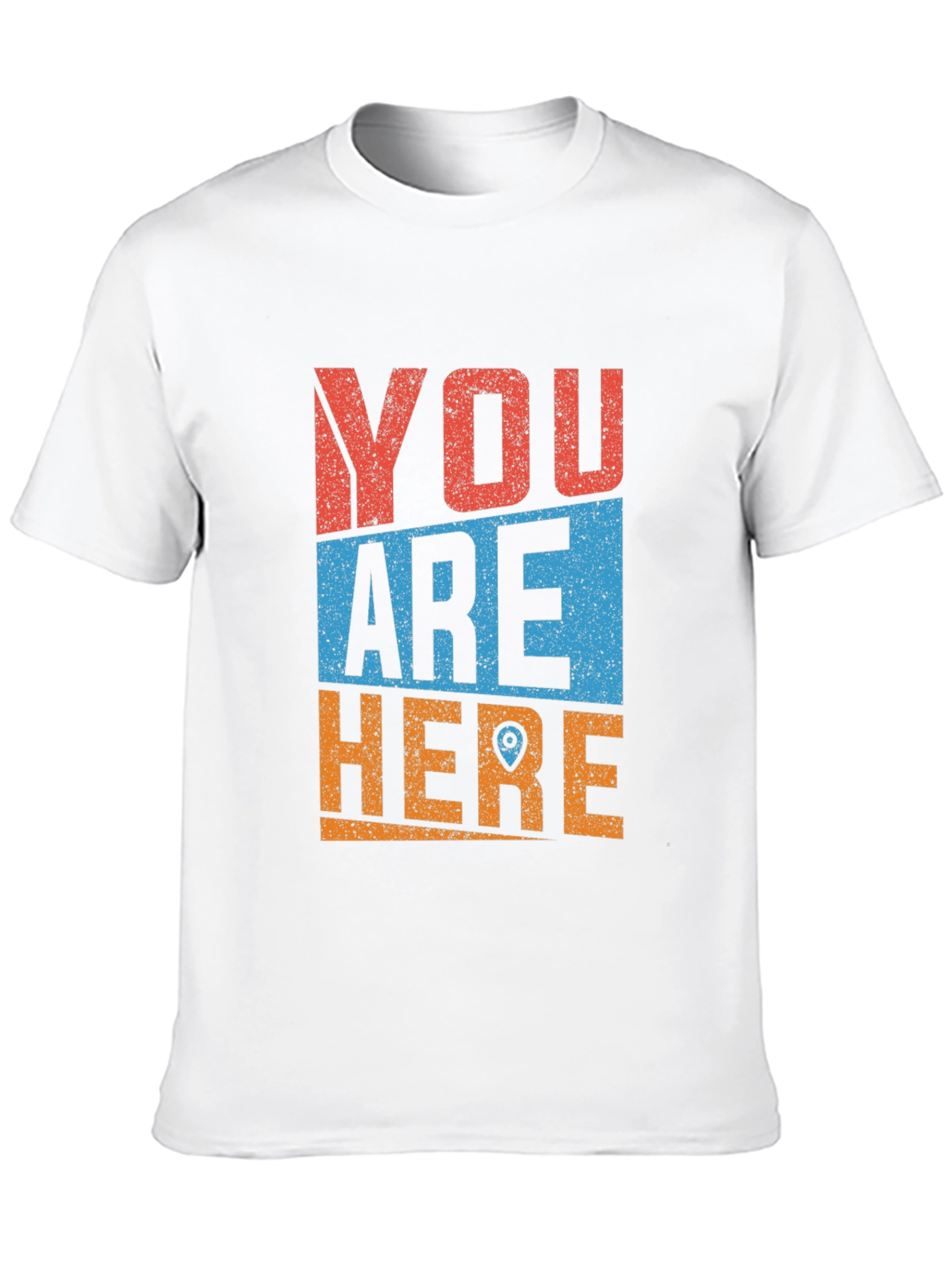 Black You Are Here Novelty Graphic Tee view 10