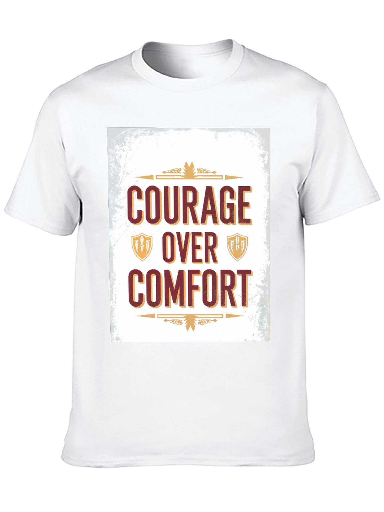 Black Courage Over Comfort Graphic Tee - Motivational Design view 10