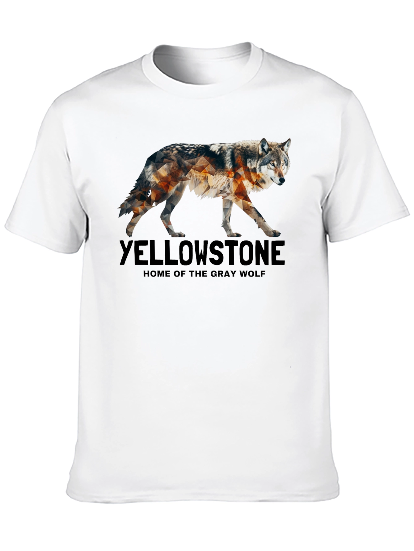 Black Yellowstone Wolf Graphic Tee - Nature Inspired Design view 10