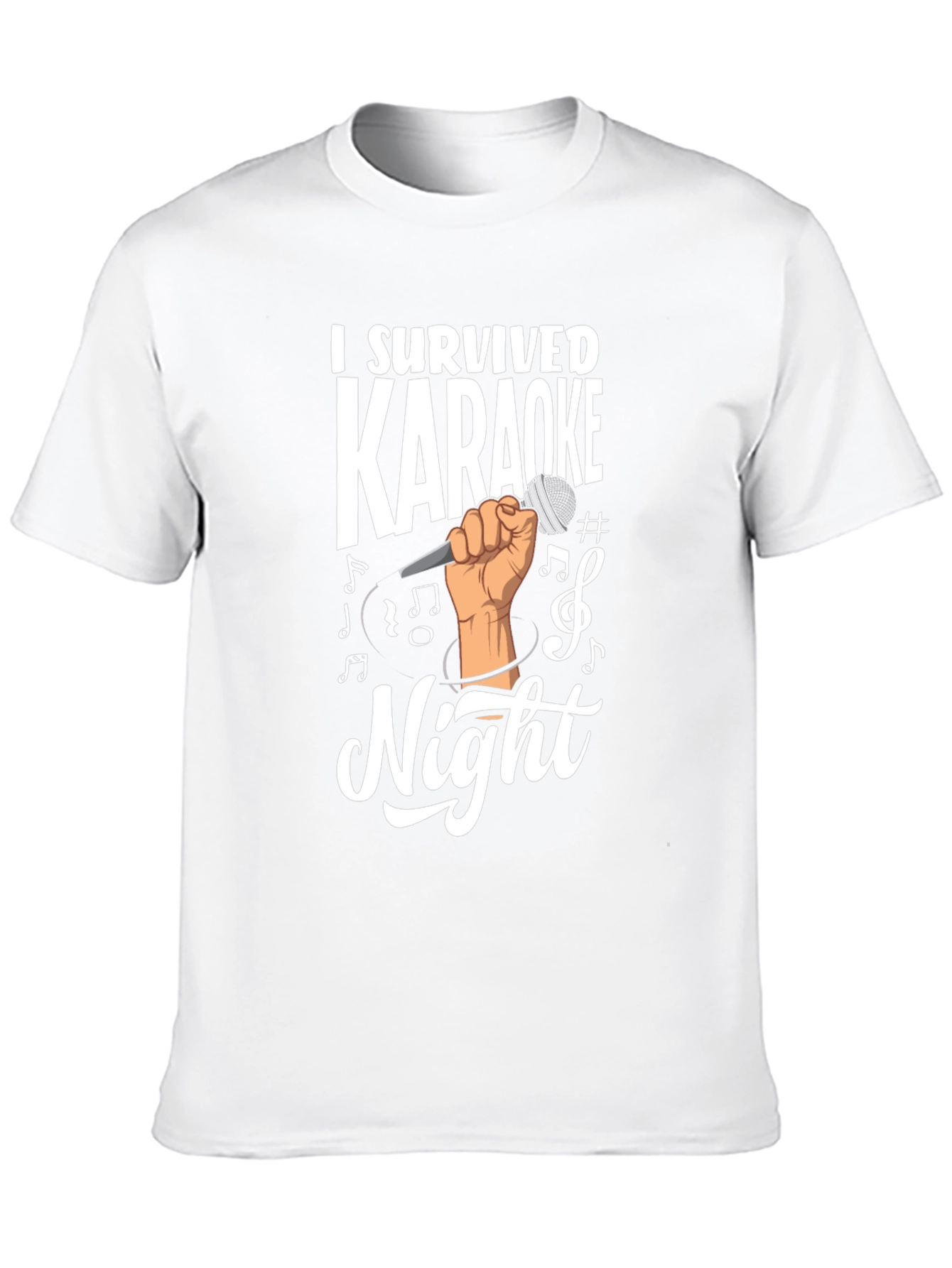 Black I Survived Karaoke Night Graphic T-Shirt view 10