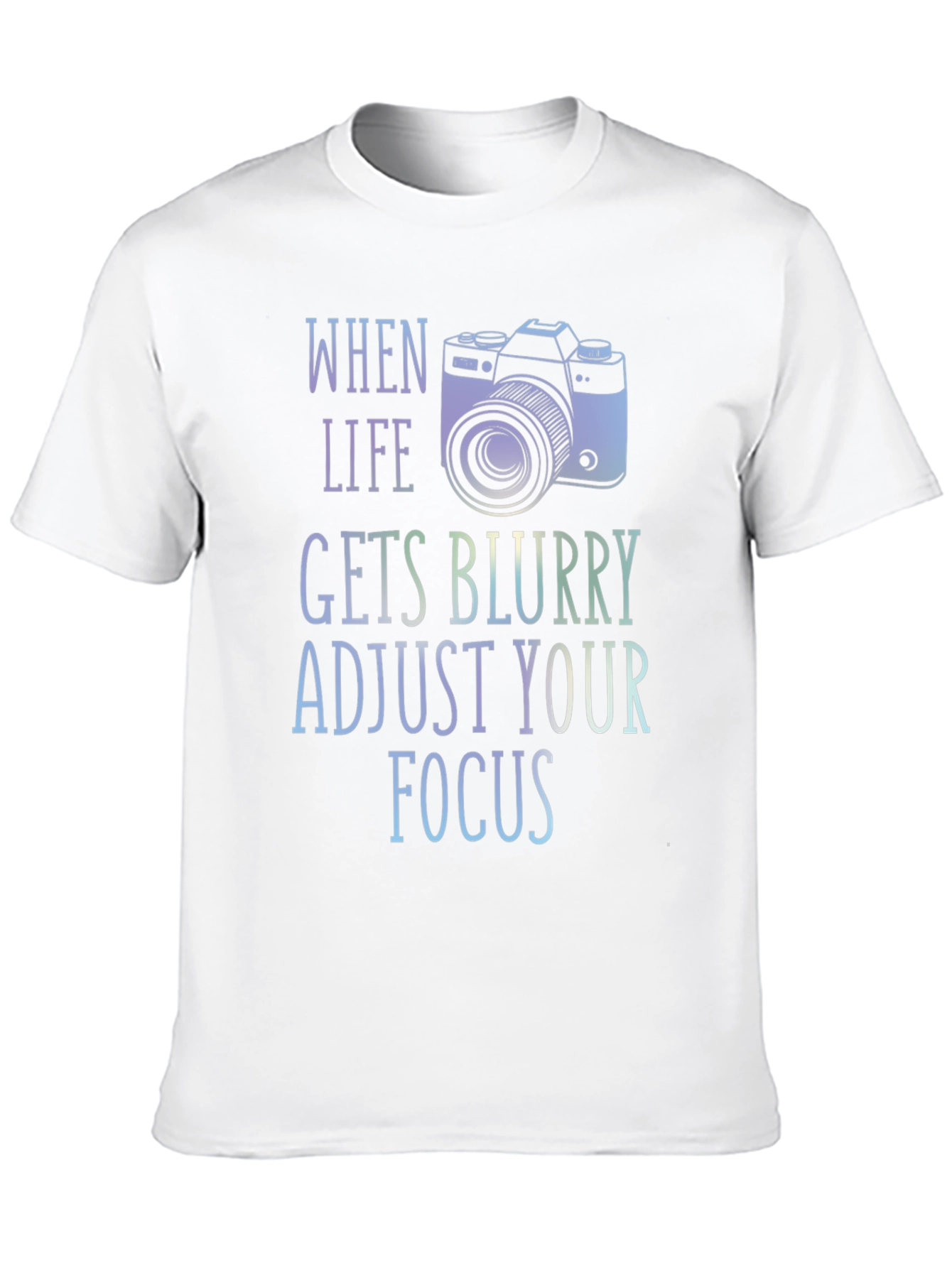 Black Adjust Your Focus Graphic T-Shirt view 10