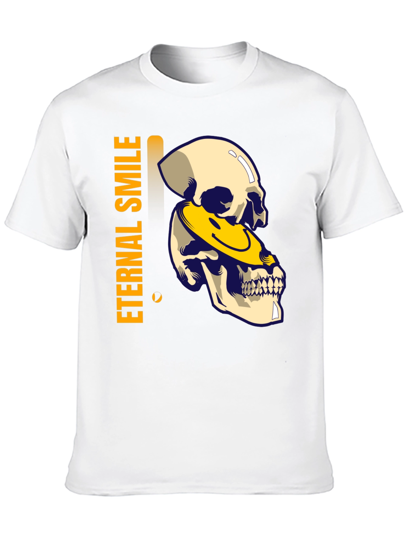 Black Eternal Smile Skull Graphic T-Shirt - Black view 10