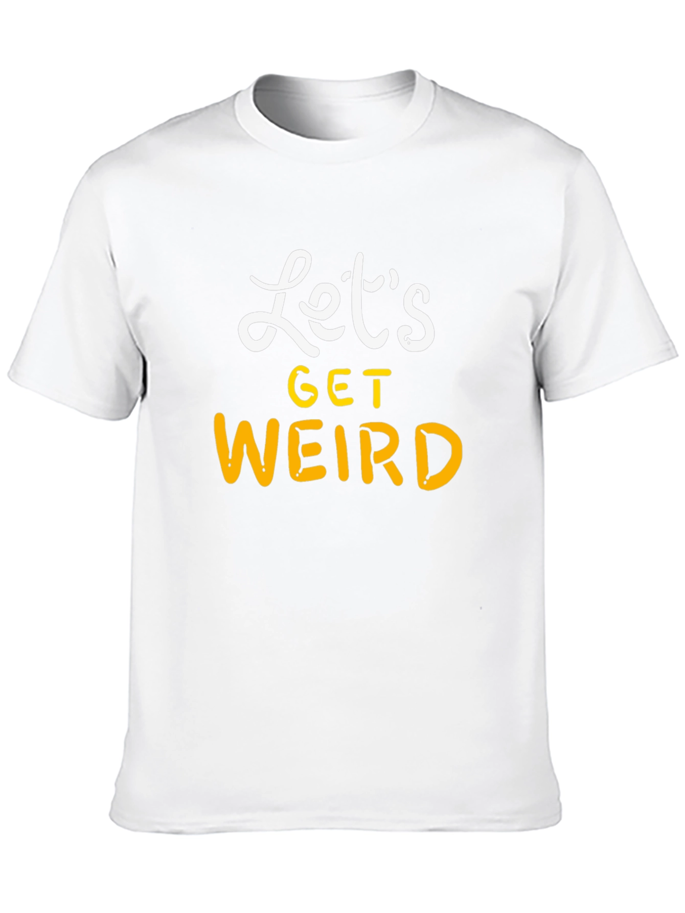 Black Let's Get Weird Black Cotton T-Shirt view 10