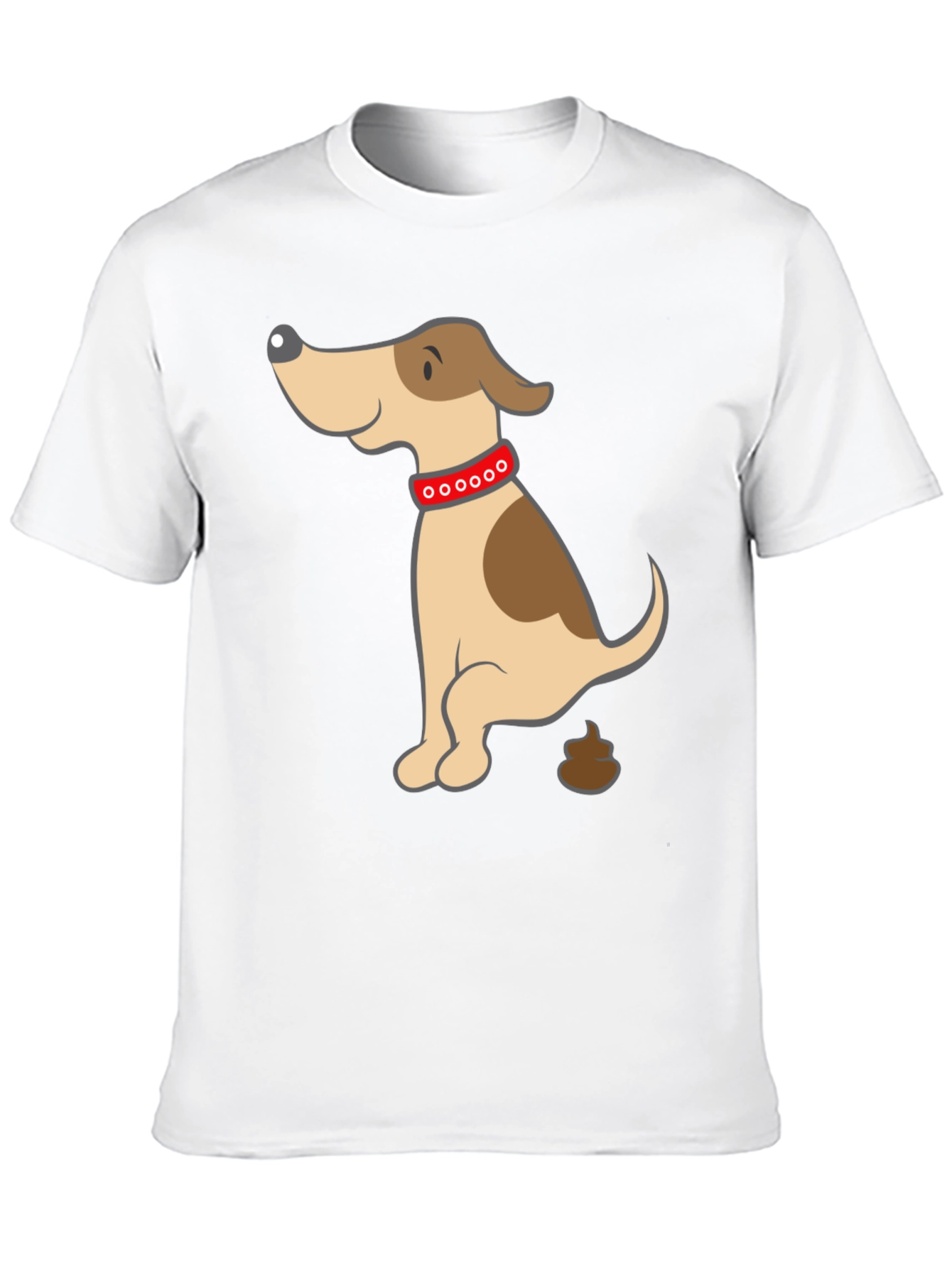 Black Funny Dog Poop Cartoon Black T-Shirt view 10