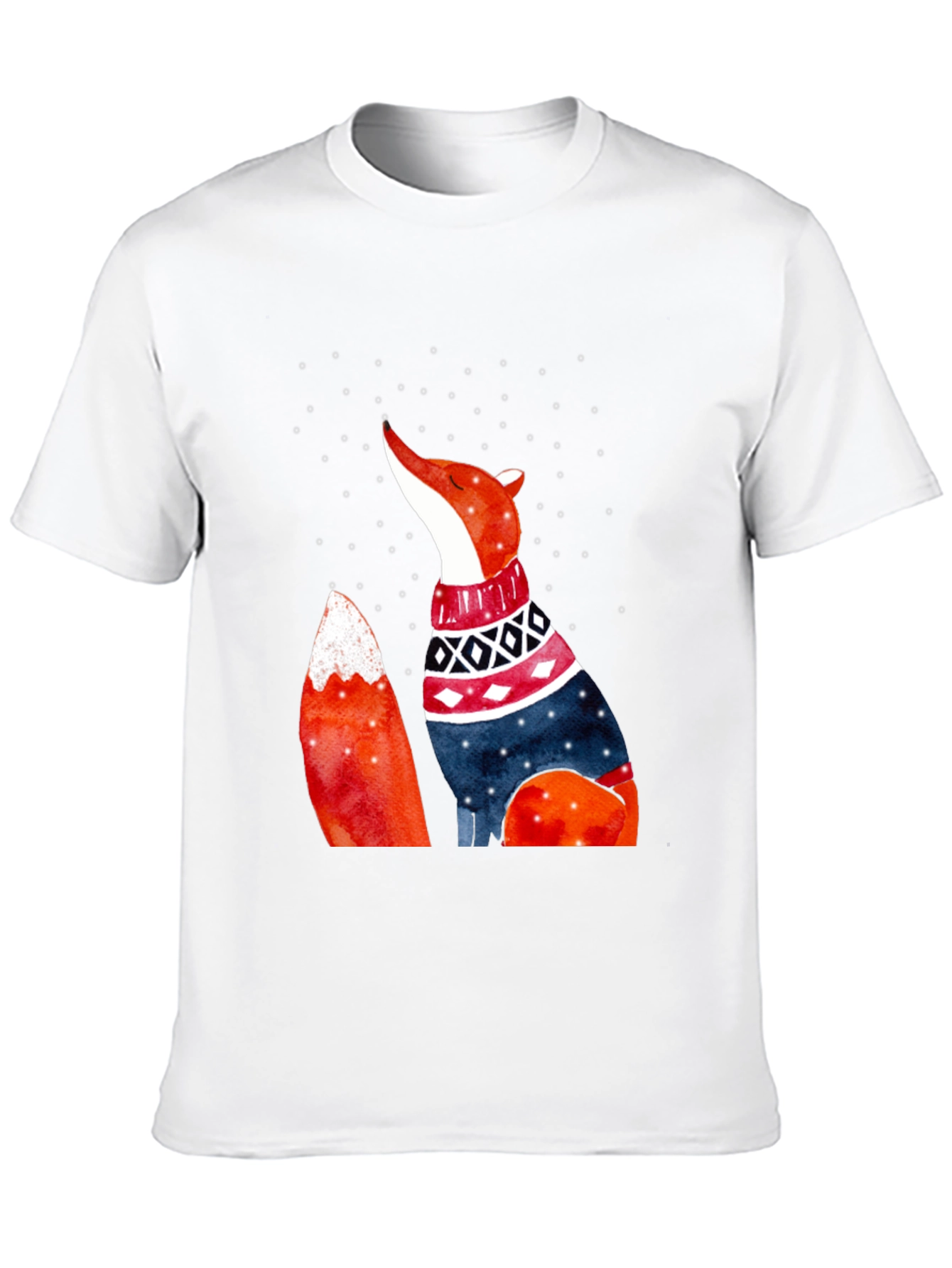 Black Fox in Sweater Graphic T-Shirt view 10