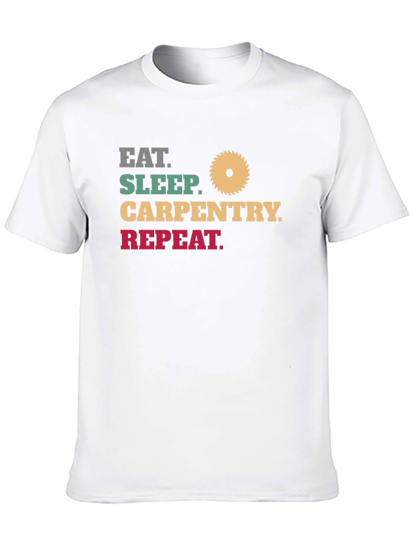 Black Eat Sleep Carpentry Repeat - Men's Black T-Shirt view 10