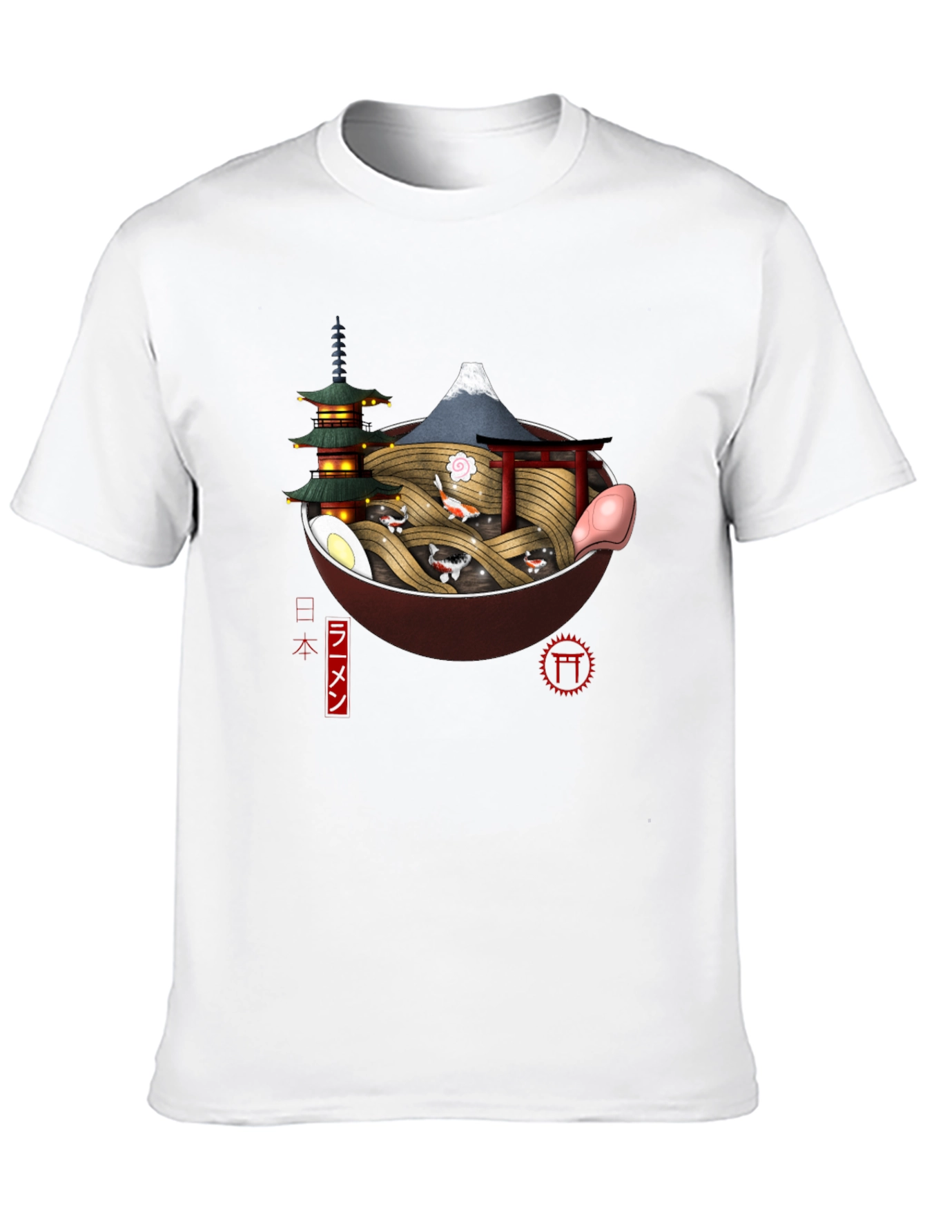Ramen Bowl Japan Black T-Shirt - 10