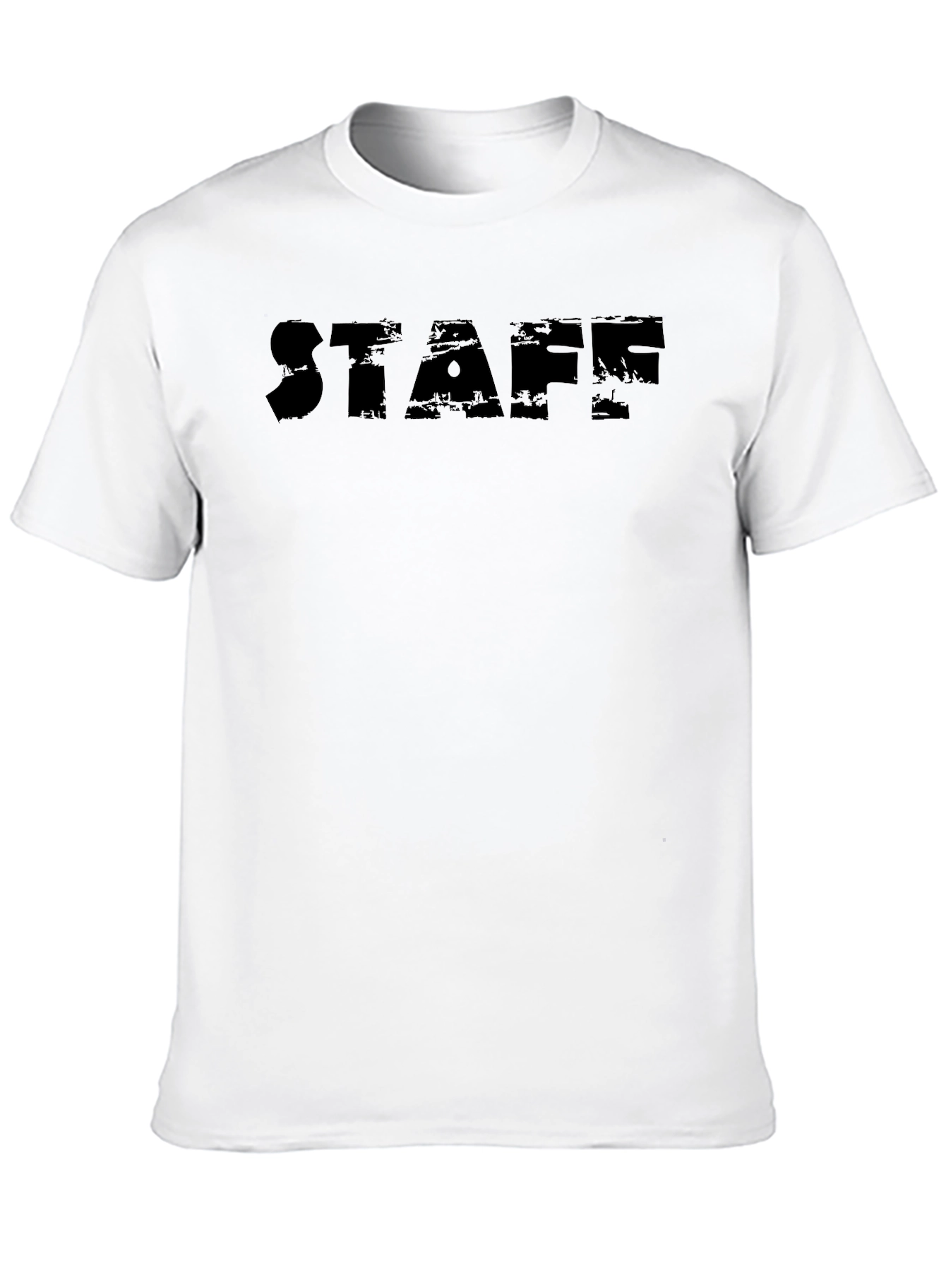 Black Black "STAFF" Graphic Tee - Casual Crew Neck view 10
