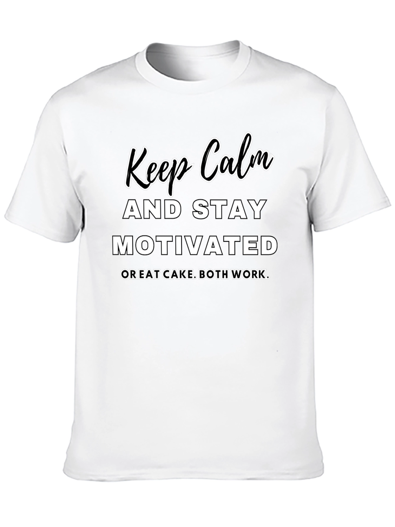 Black Keep Calm & Stay Motivated T-Shirt view 10