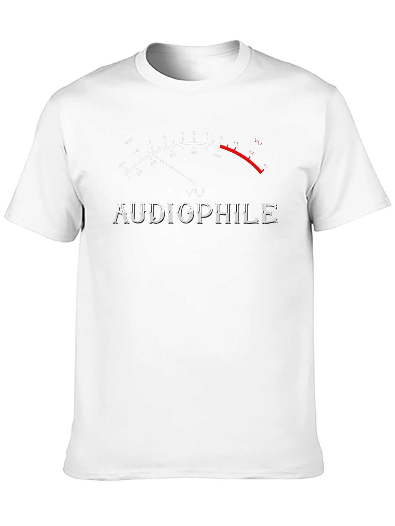 Black Audiophile VU Meter Graphic T-Shirt - Black view 10