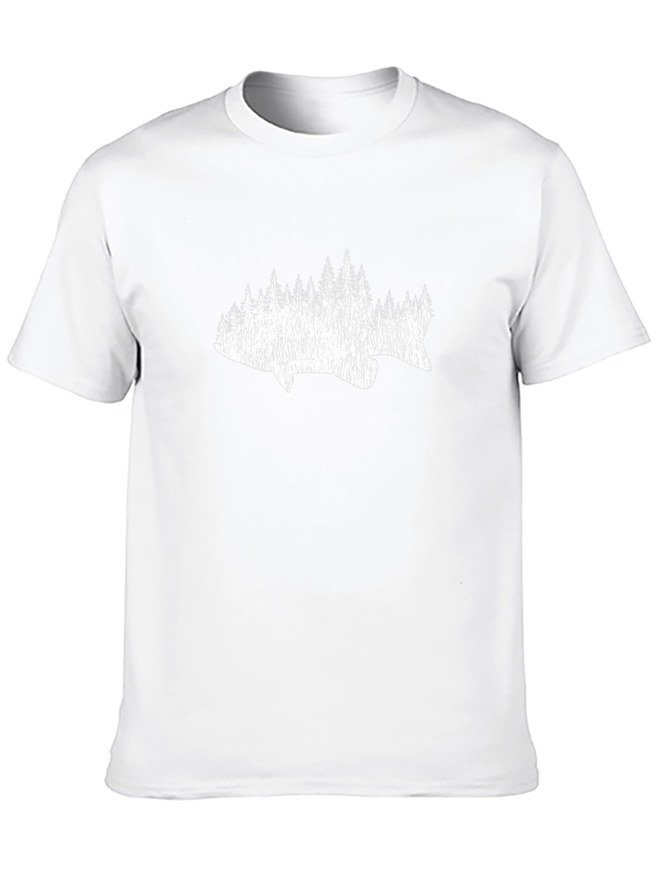 Black Fish & Trees Graphic Tee - Black view 10