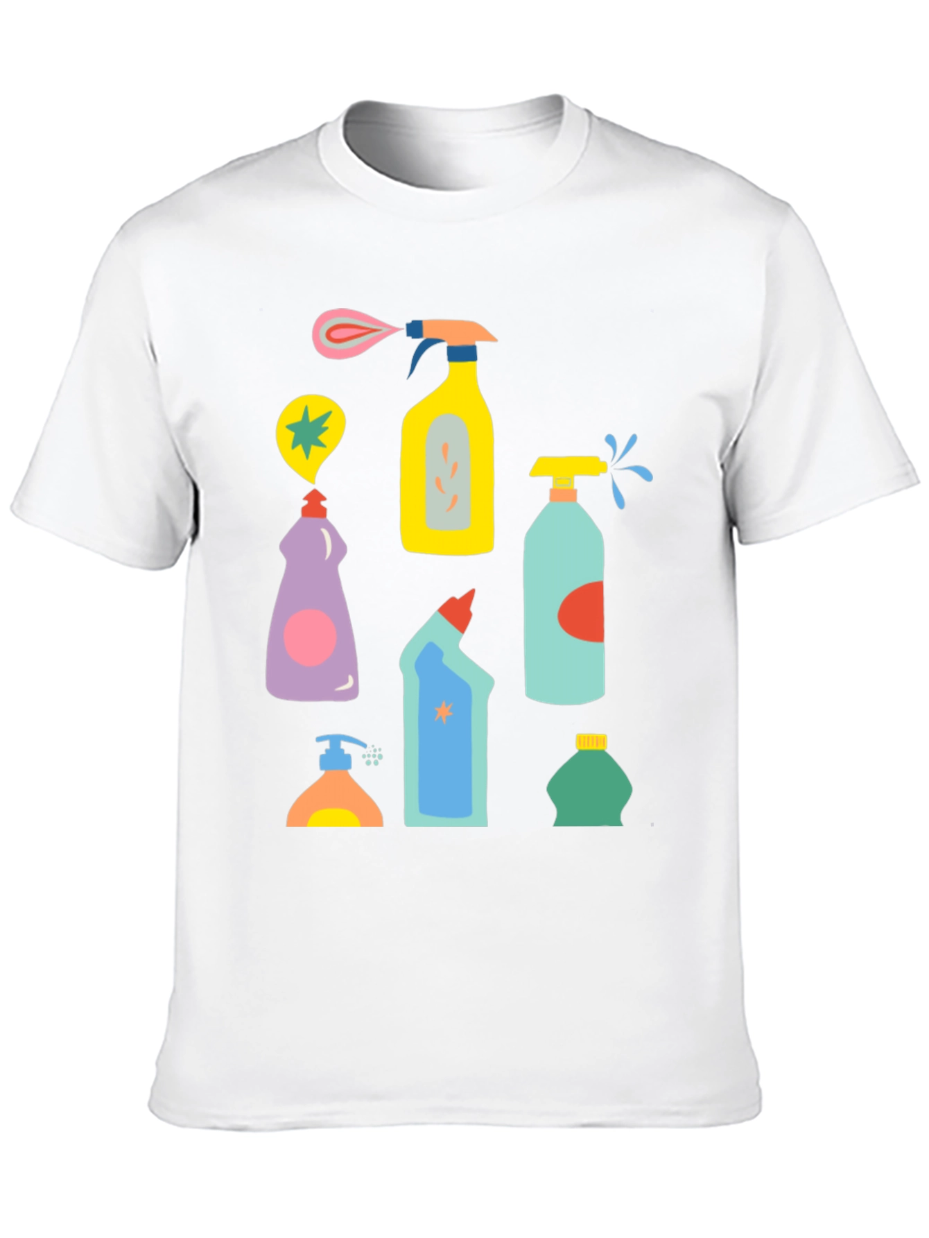 Black Cleaning Supplies Graphic T-Shirt view 10