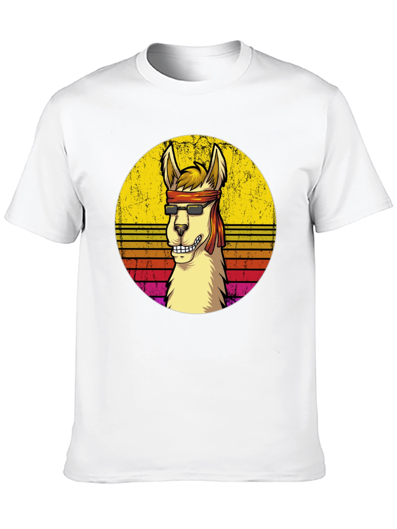 Black Retro Llama Graphic T-Shirt view 10