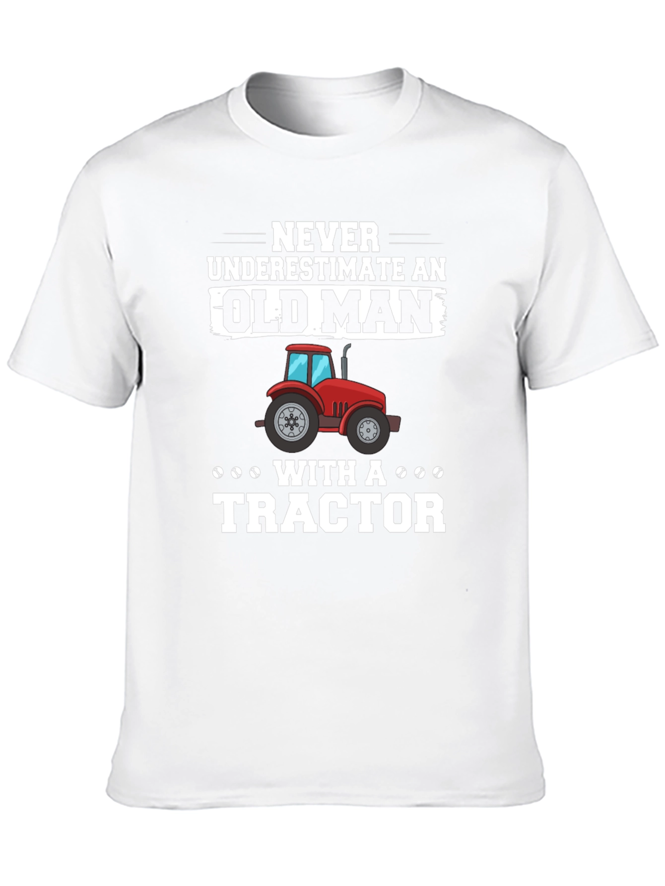 Black Old Man Tractor Graphic T-Shirt - Black view 10