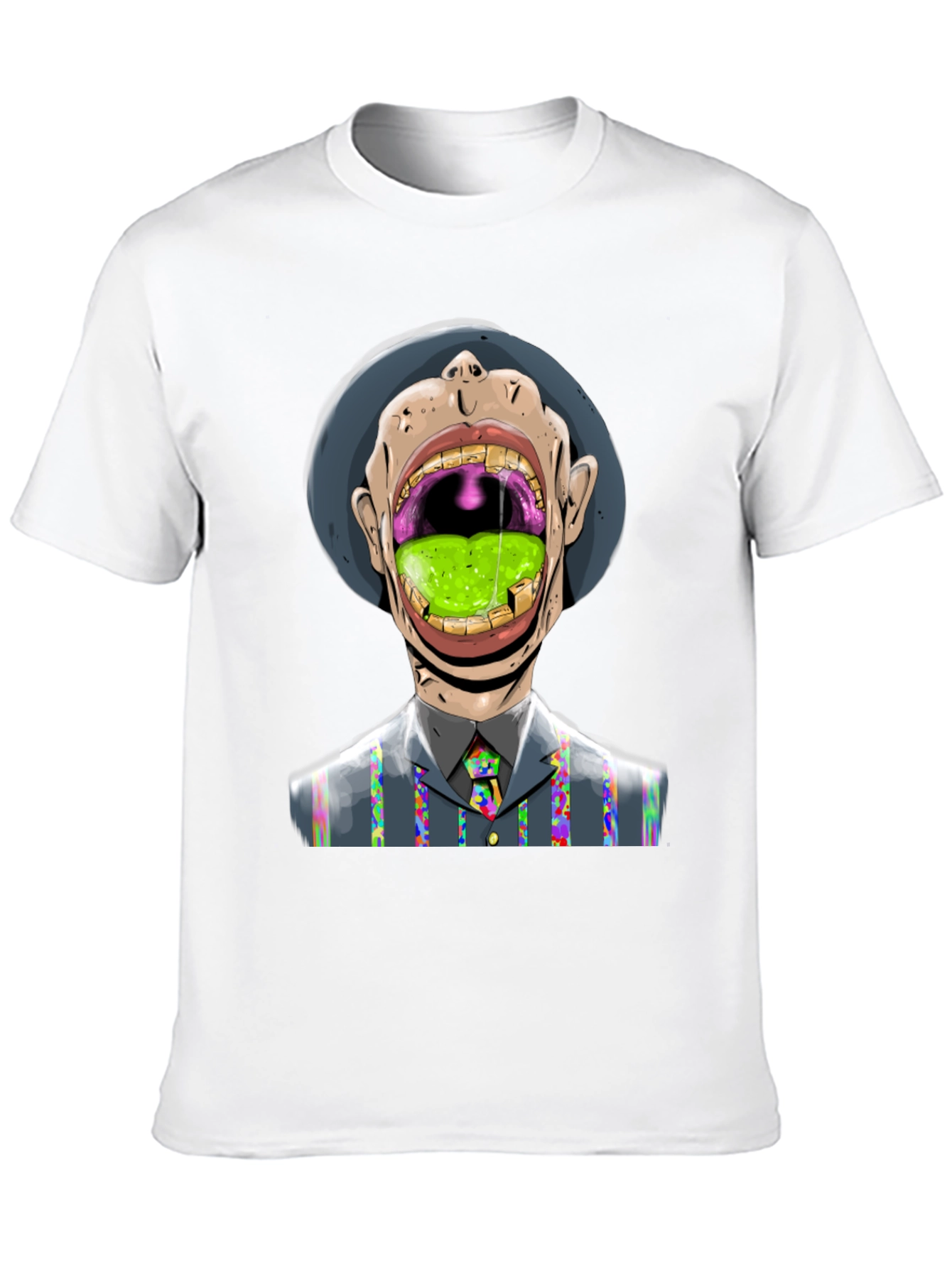 Black Grotesque Art T-Shirt - Unique & Eye-Catching view 10