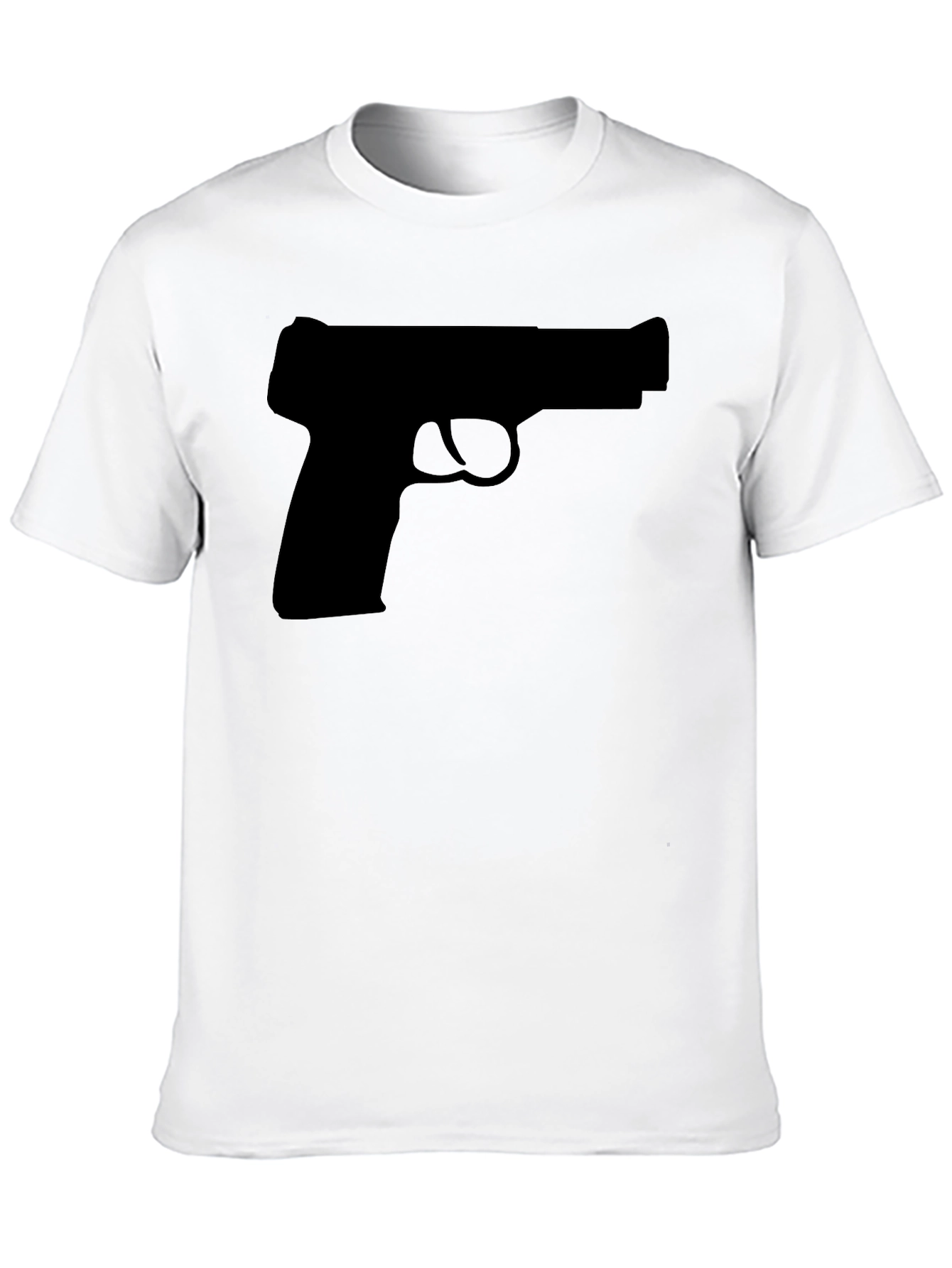 Gun Silhouette T-Shirt - Classic Black Tee - 10