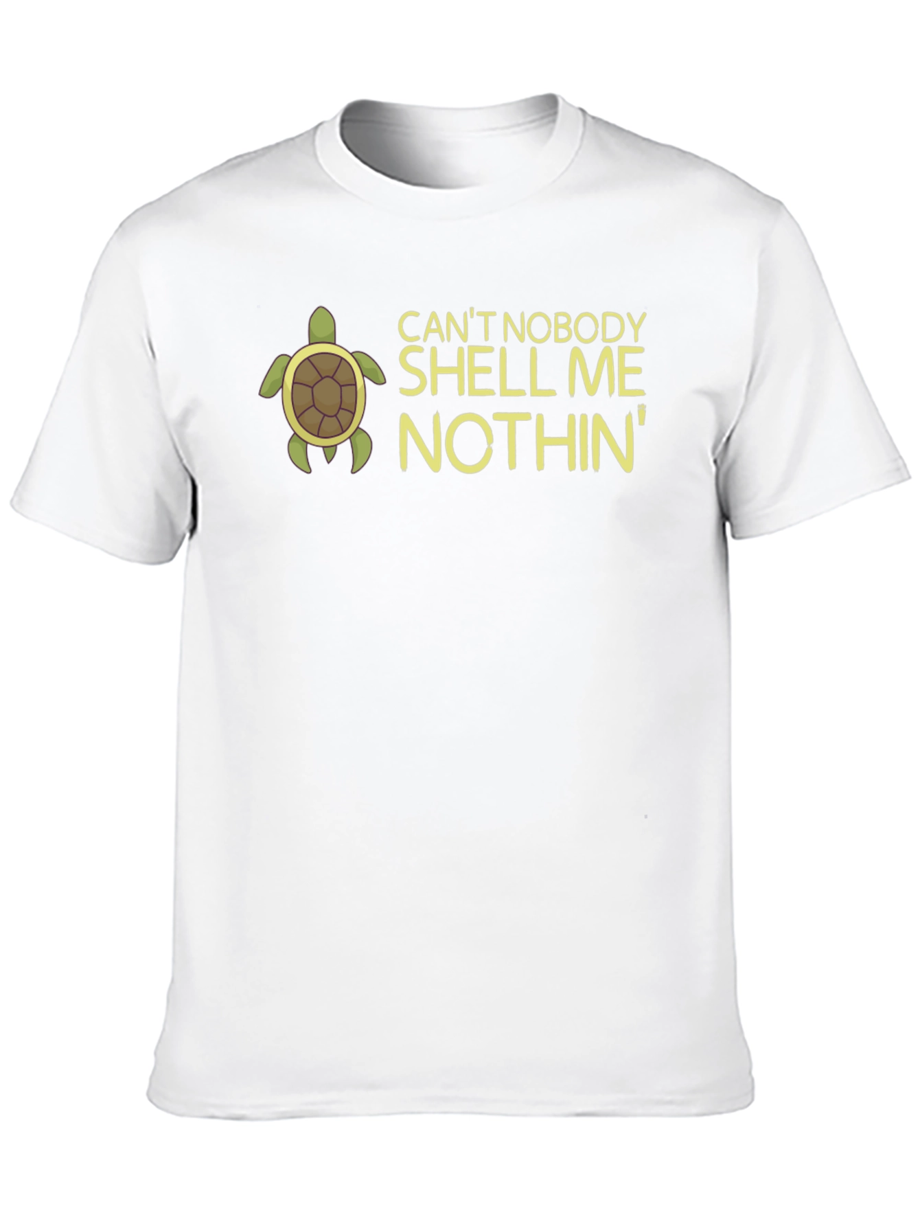 Black Can't Nobody Shell Me Nothin' Turtle Graphic T-Shirt view 10