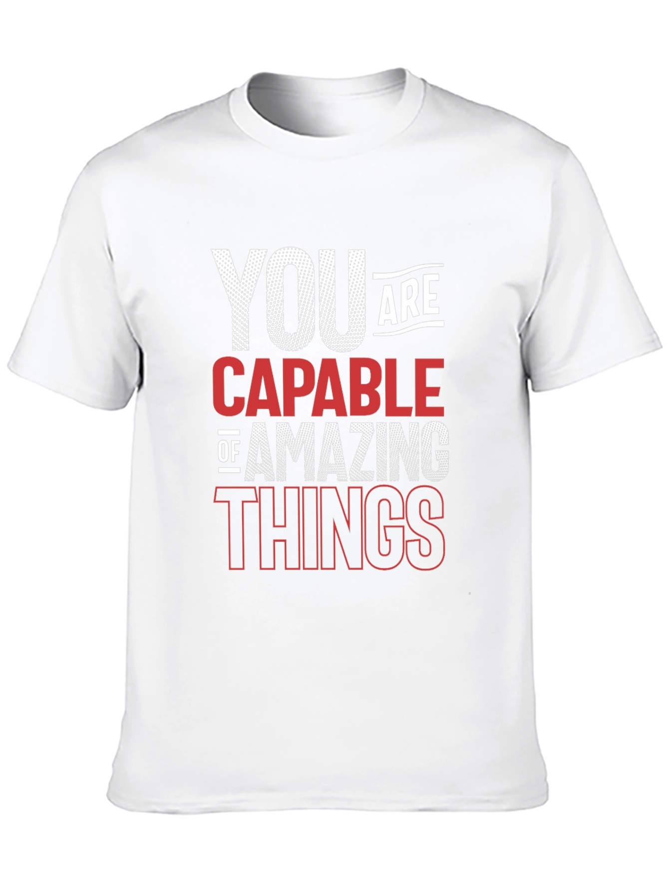 Black Motivational Graphic Tee - You Are Capable view 10