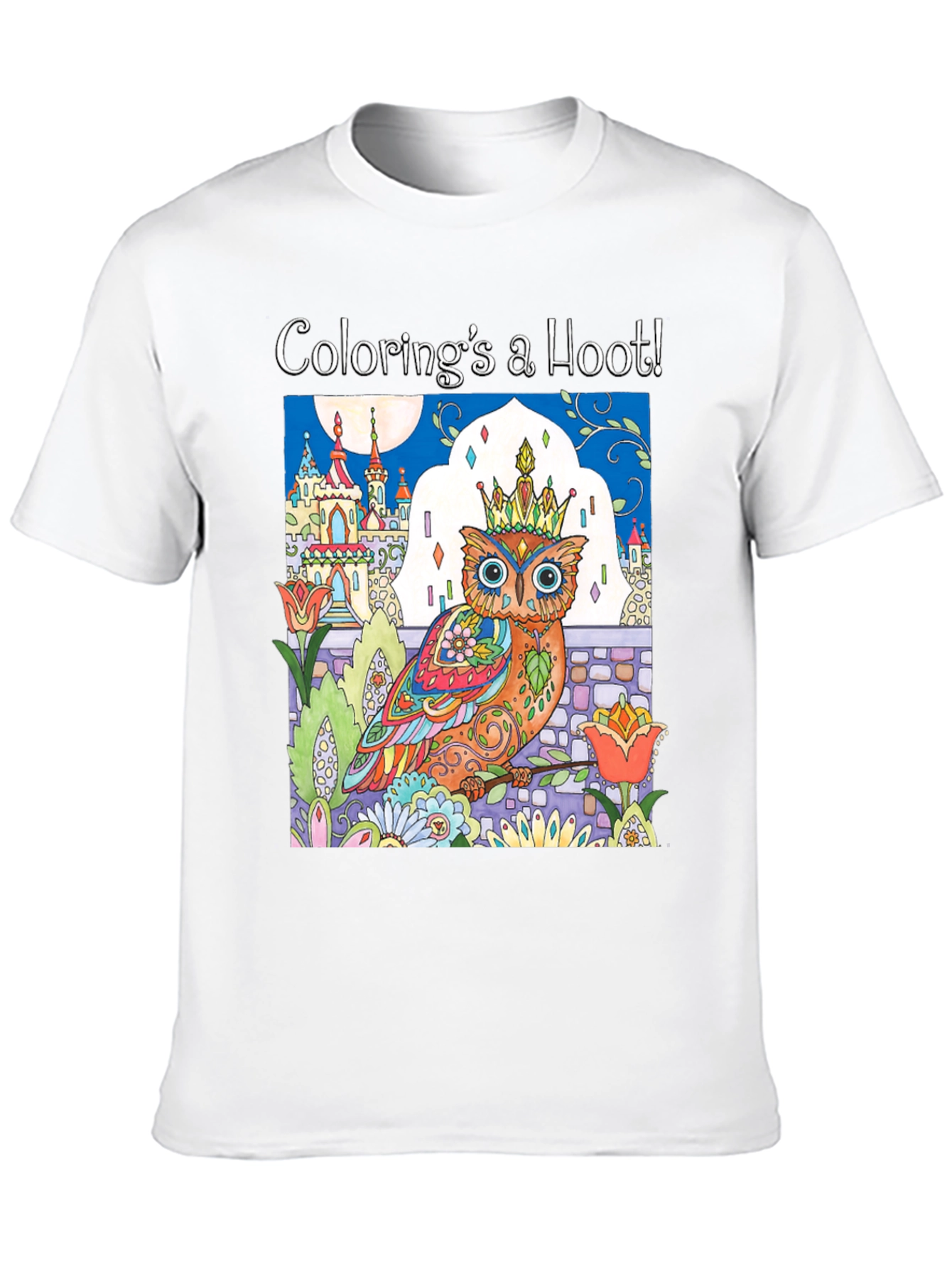 Black Coloring's a Hoot! Owl T-Shirt view 10