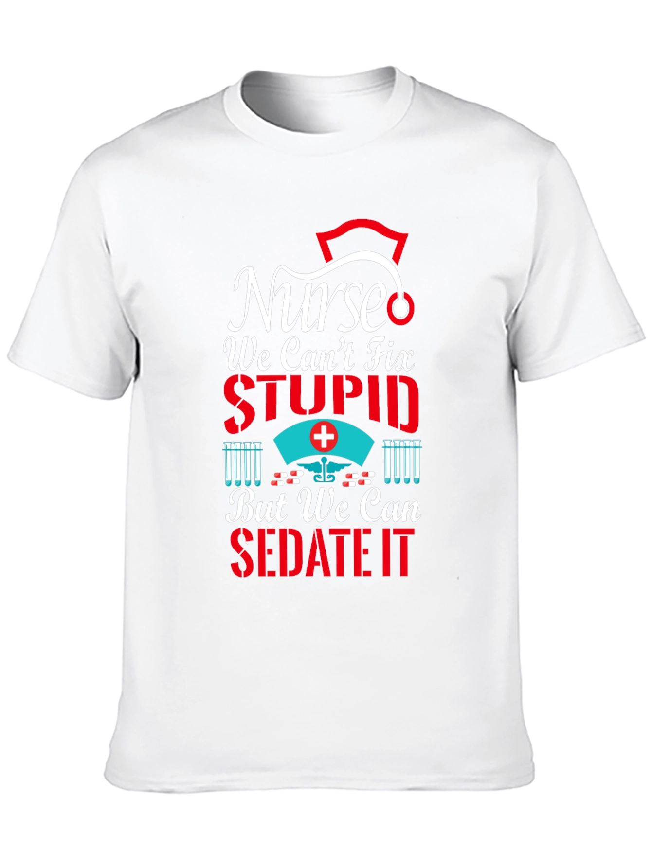 Black Nurse We Can't Fix Stupid T-Shirt view 10