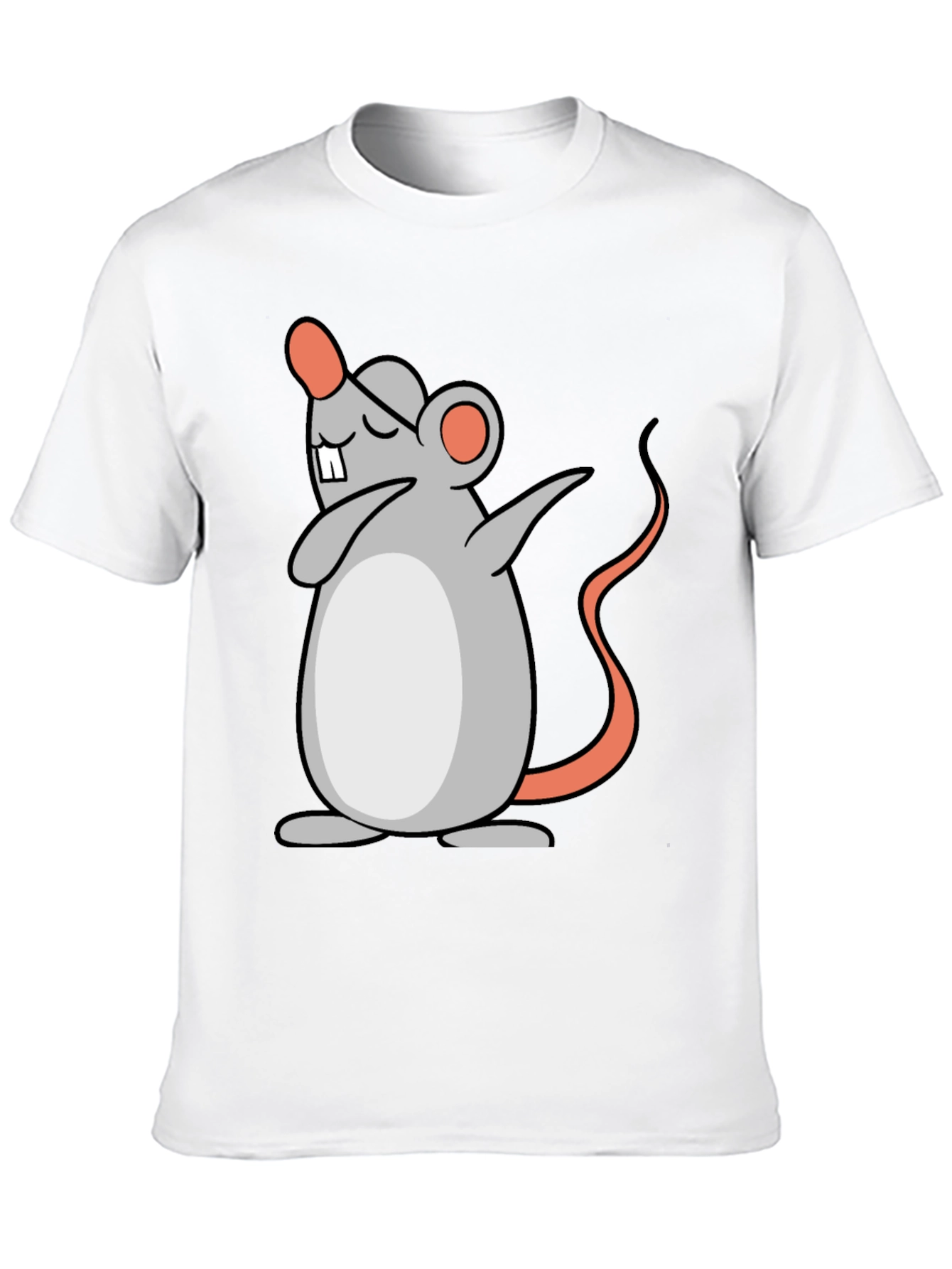 Black Dabbing Mouse Graphic Tee - Black Cotton T-Shirt view 10
