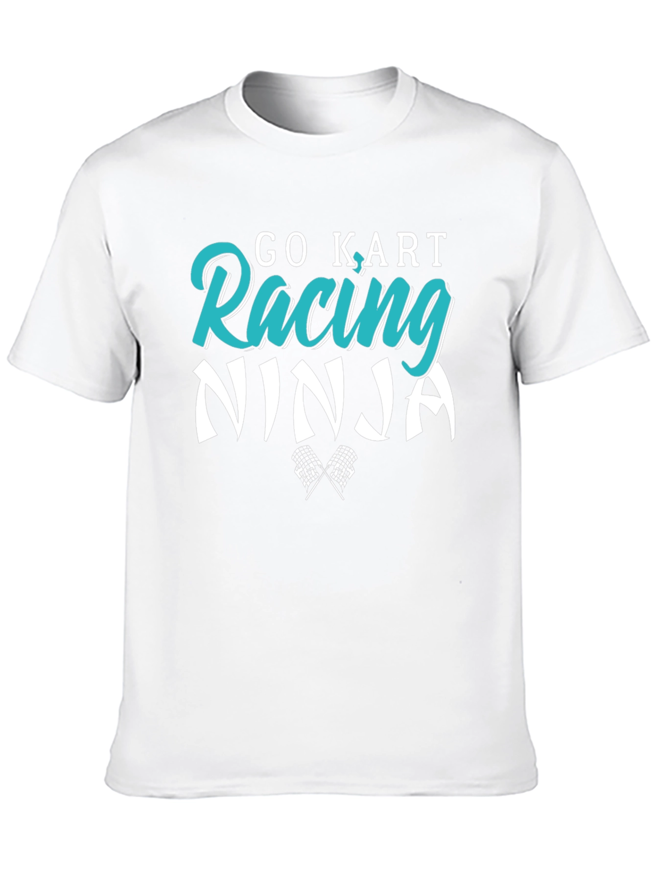 Black Go Kart Racing Ninja T-Shirt - Black view 10