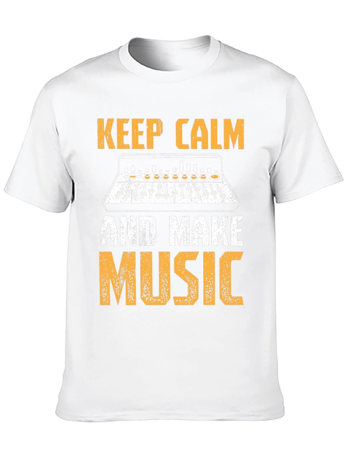 Black Keep Calm and Make Music T-Shirt view 10