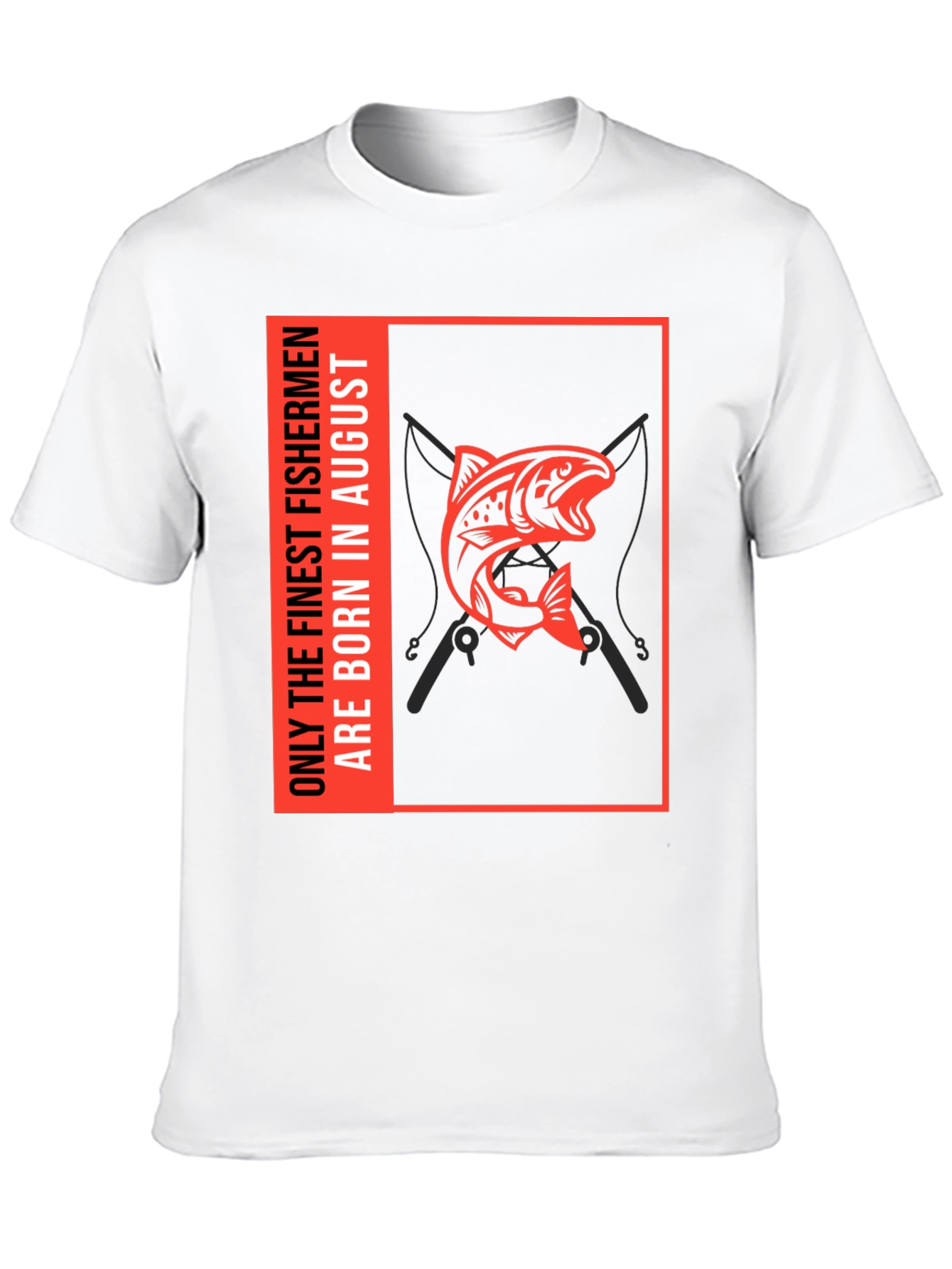 Black Finest Fishermen August Birthday T-Shirt view 10