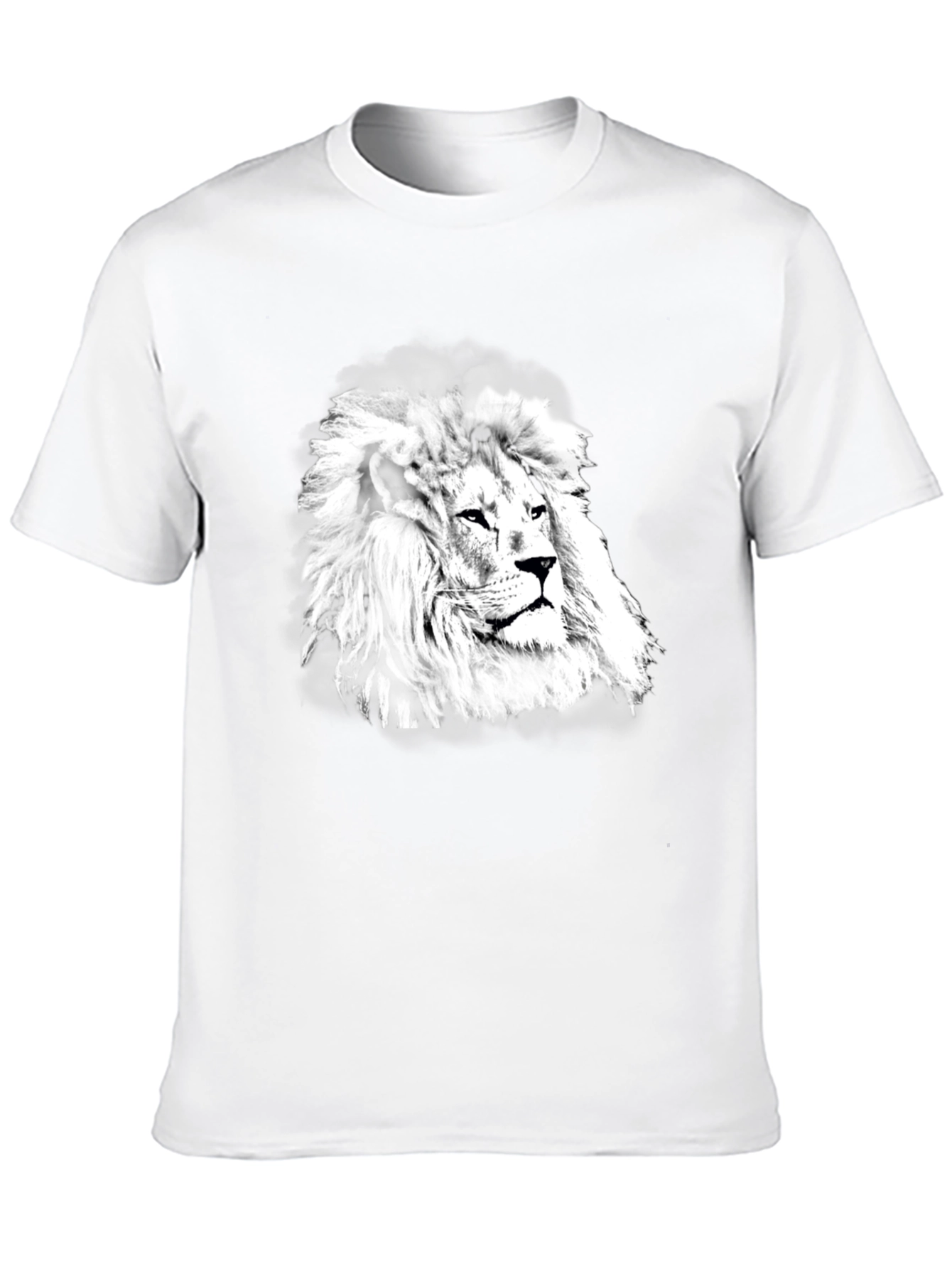 Black Lion Graphic Print Black T-Shirt view 10