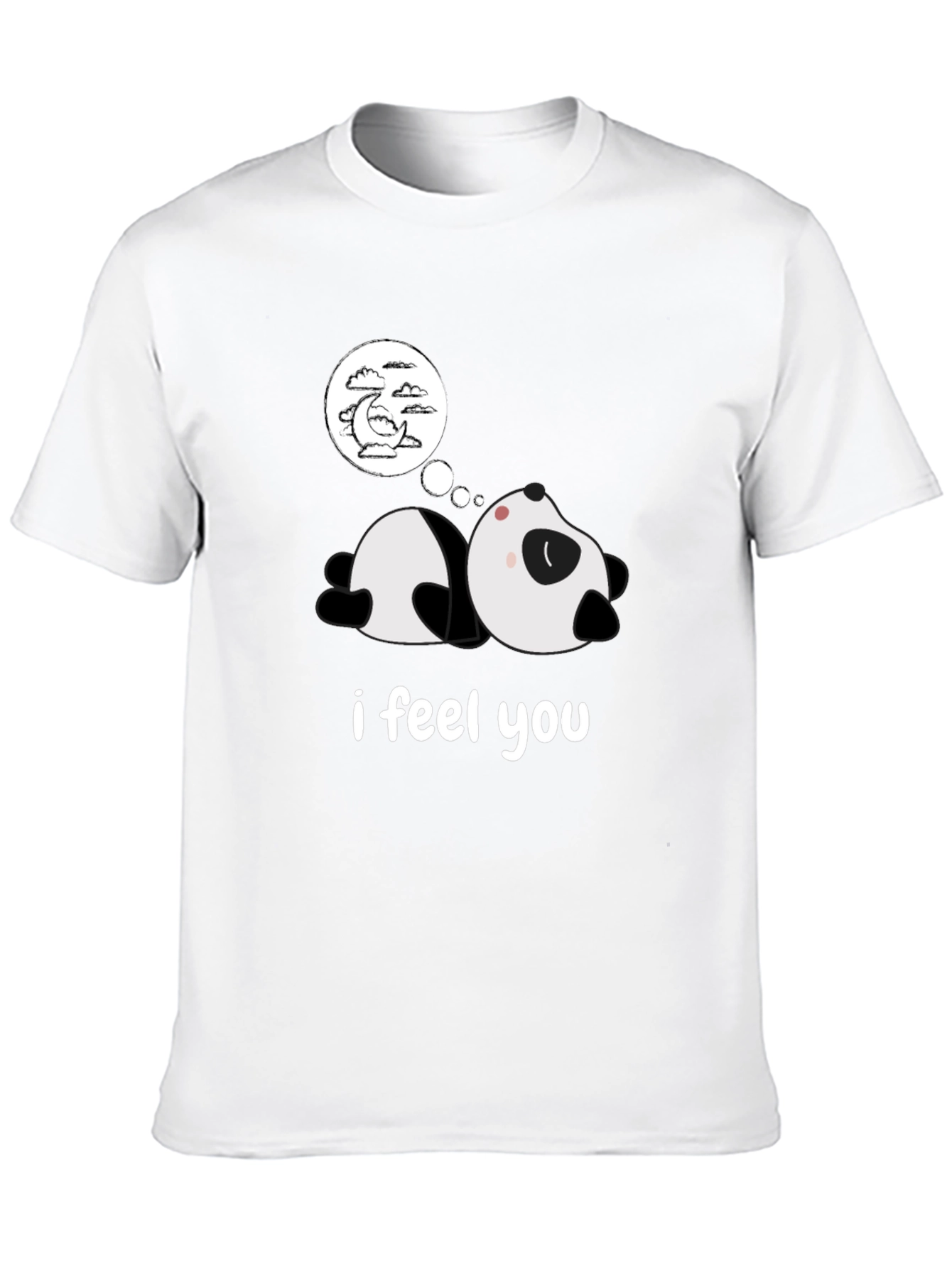 Black Dreamy Panda Black T-Shirt - I Feel You view 10