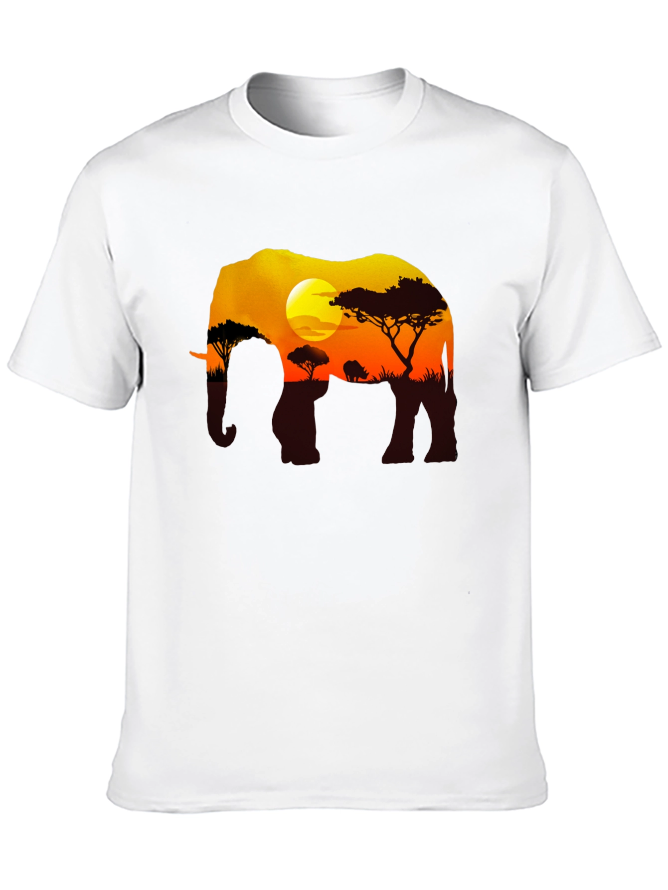 Black Elephant Sunset Graphic Tee - Black Safari Shirt view 10
