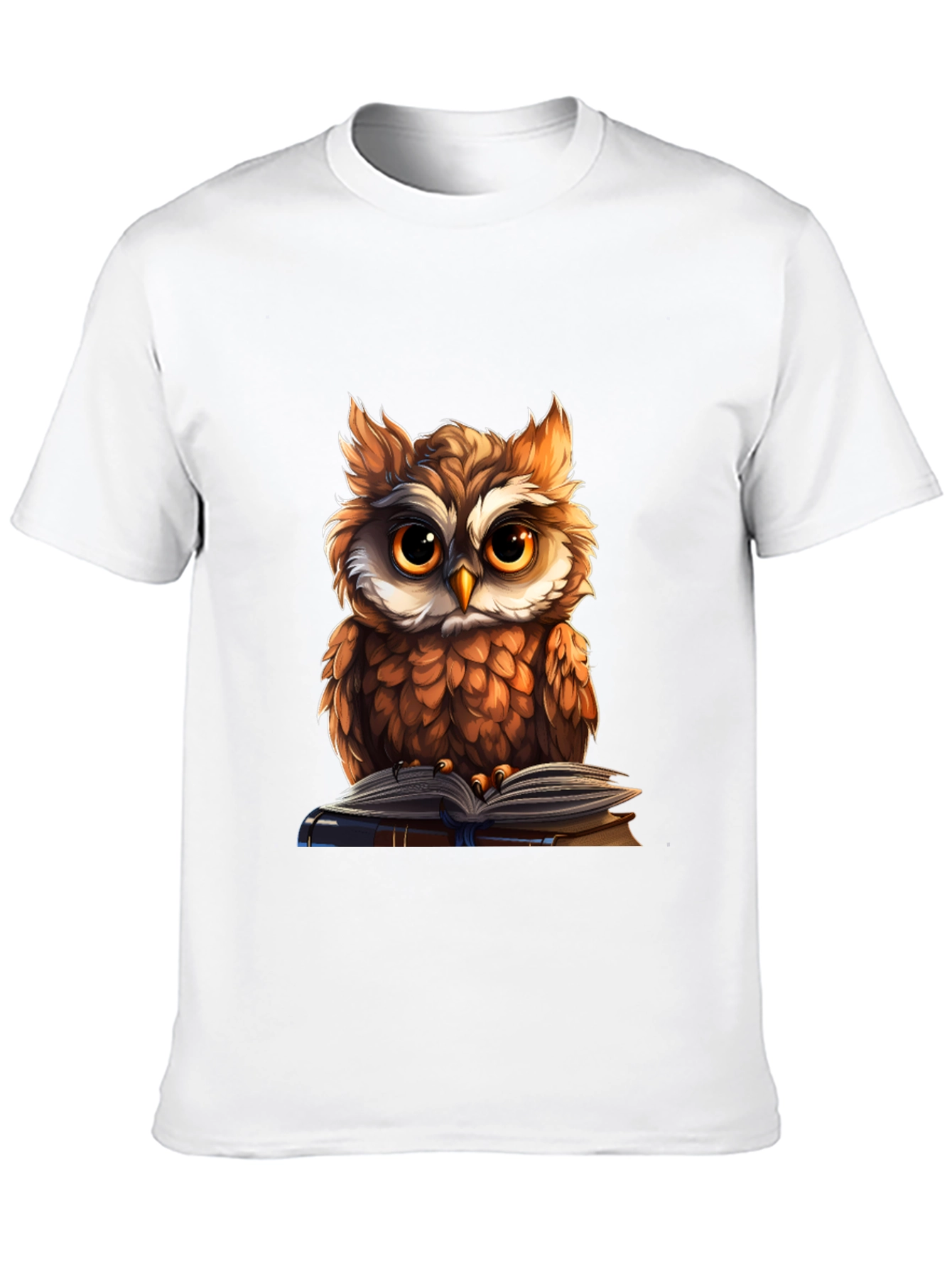 Black Owl Reading Book Graphic Tee view 10