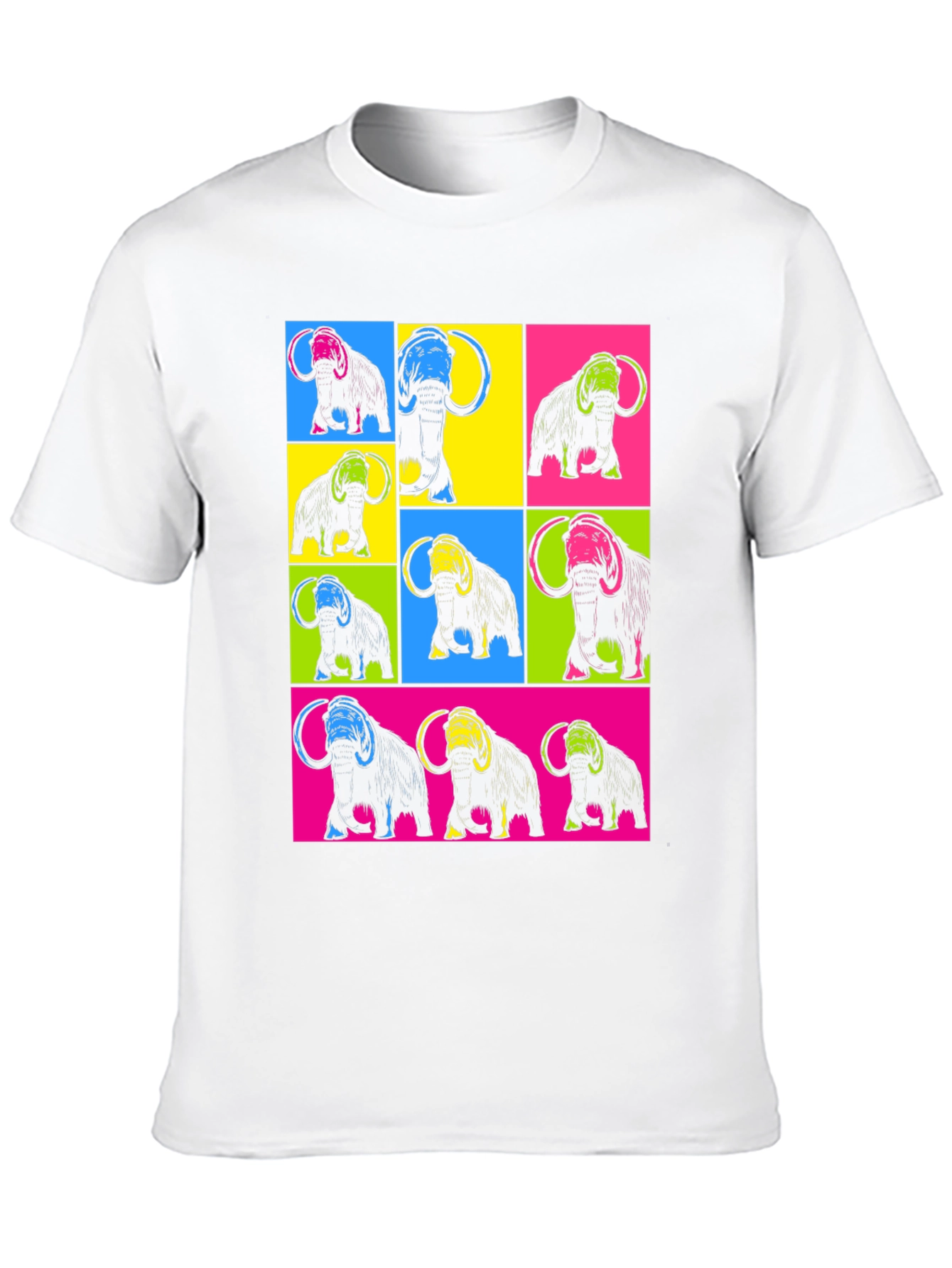 Black Pop Art Mammoth T-Shirt - Black view 10