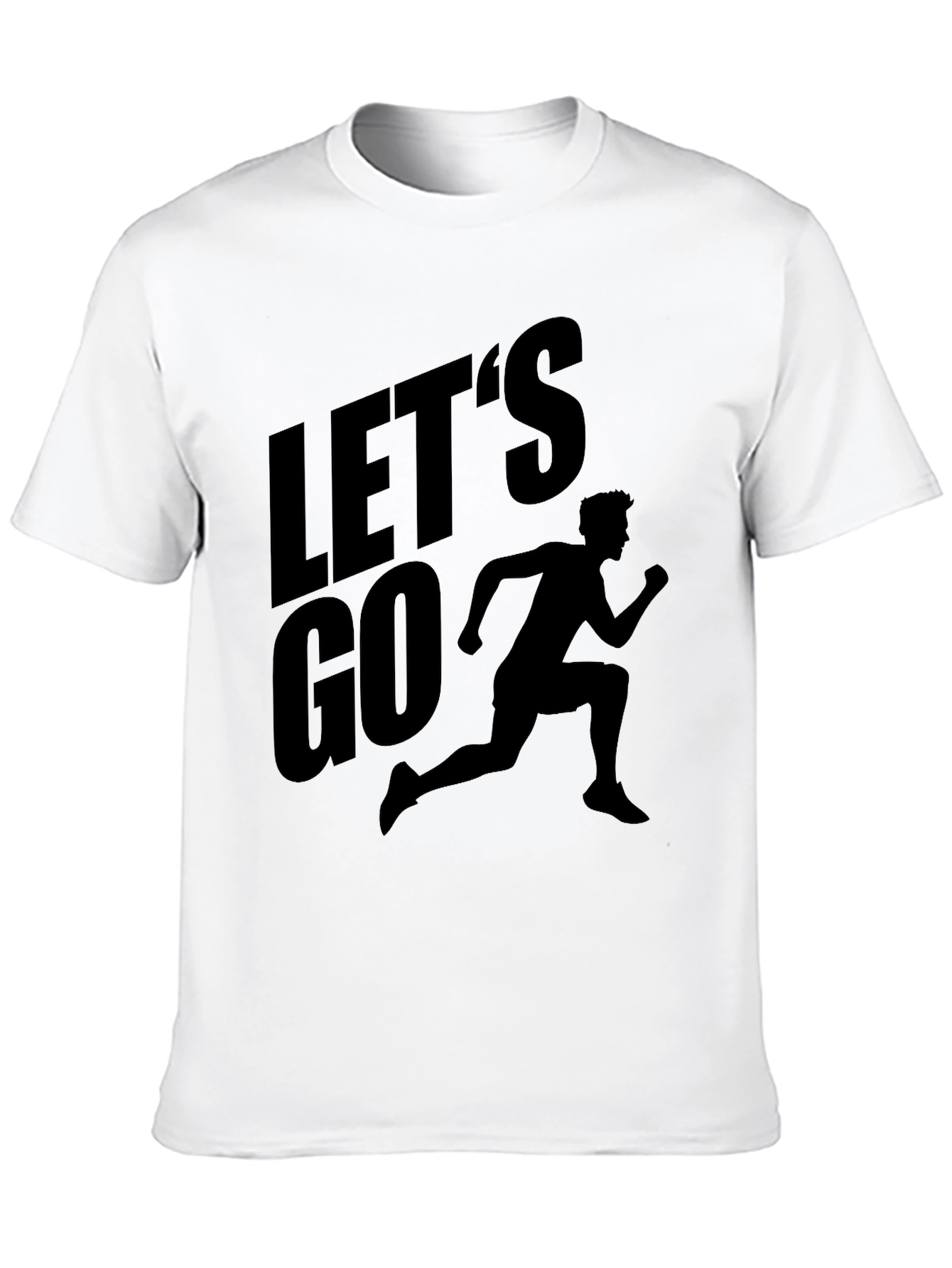 Black Let's Go Runner Graphic T-Shirt - Black view 10