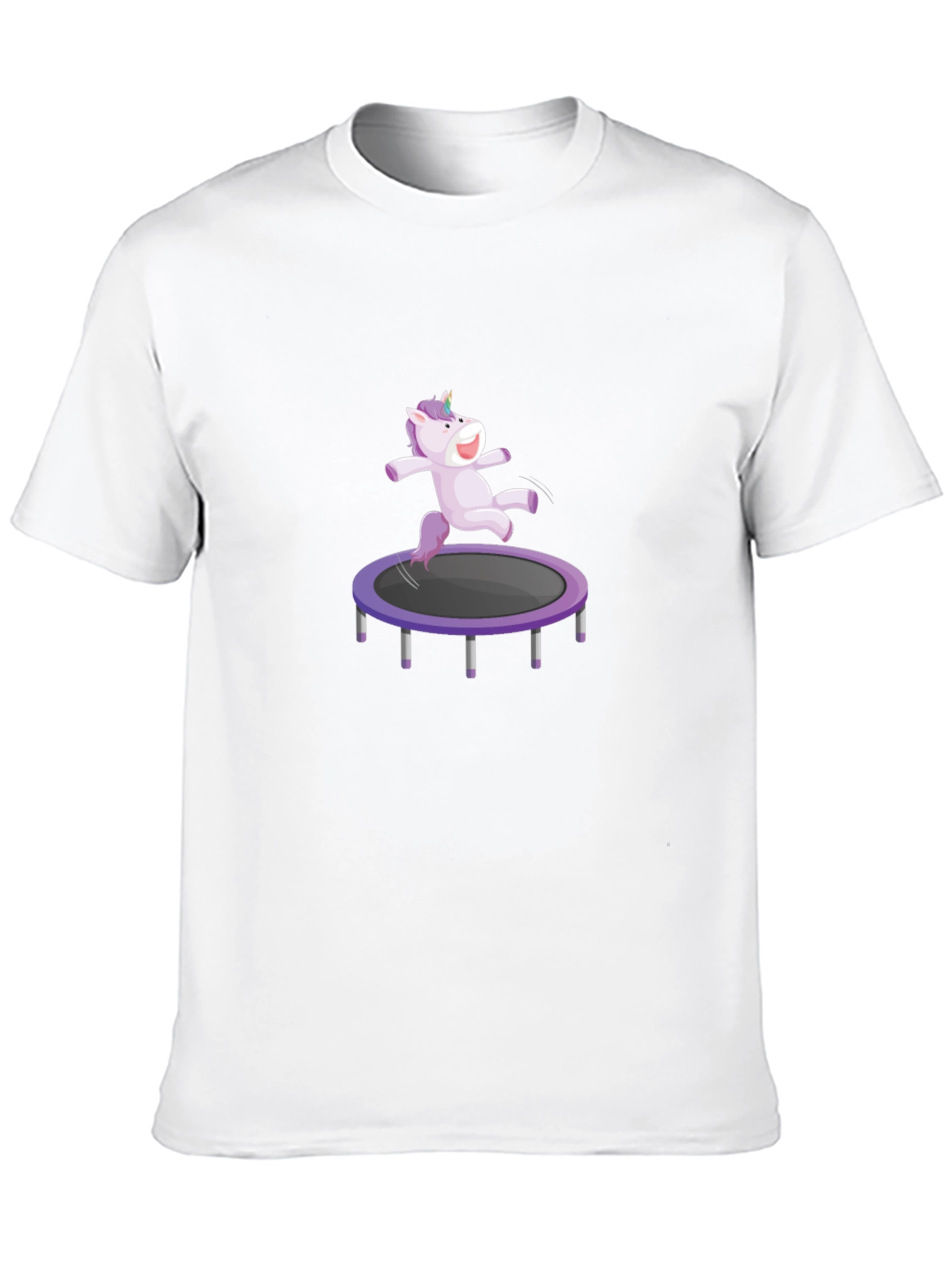 Black Unicorn Trampoline T-Shirt view 10