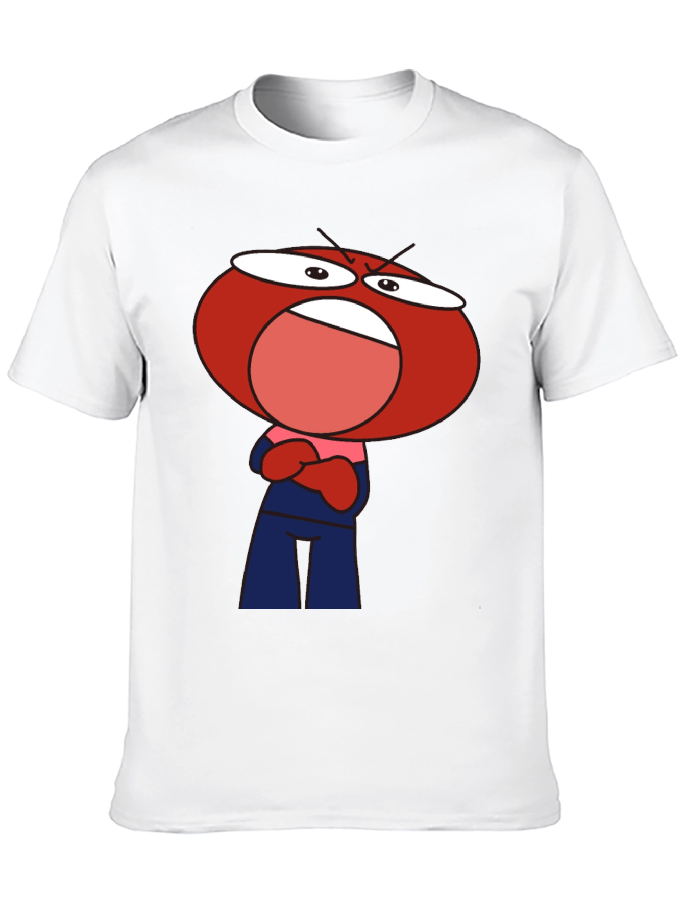 Black Angry Red Head Cartoon T-Shirt view 10