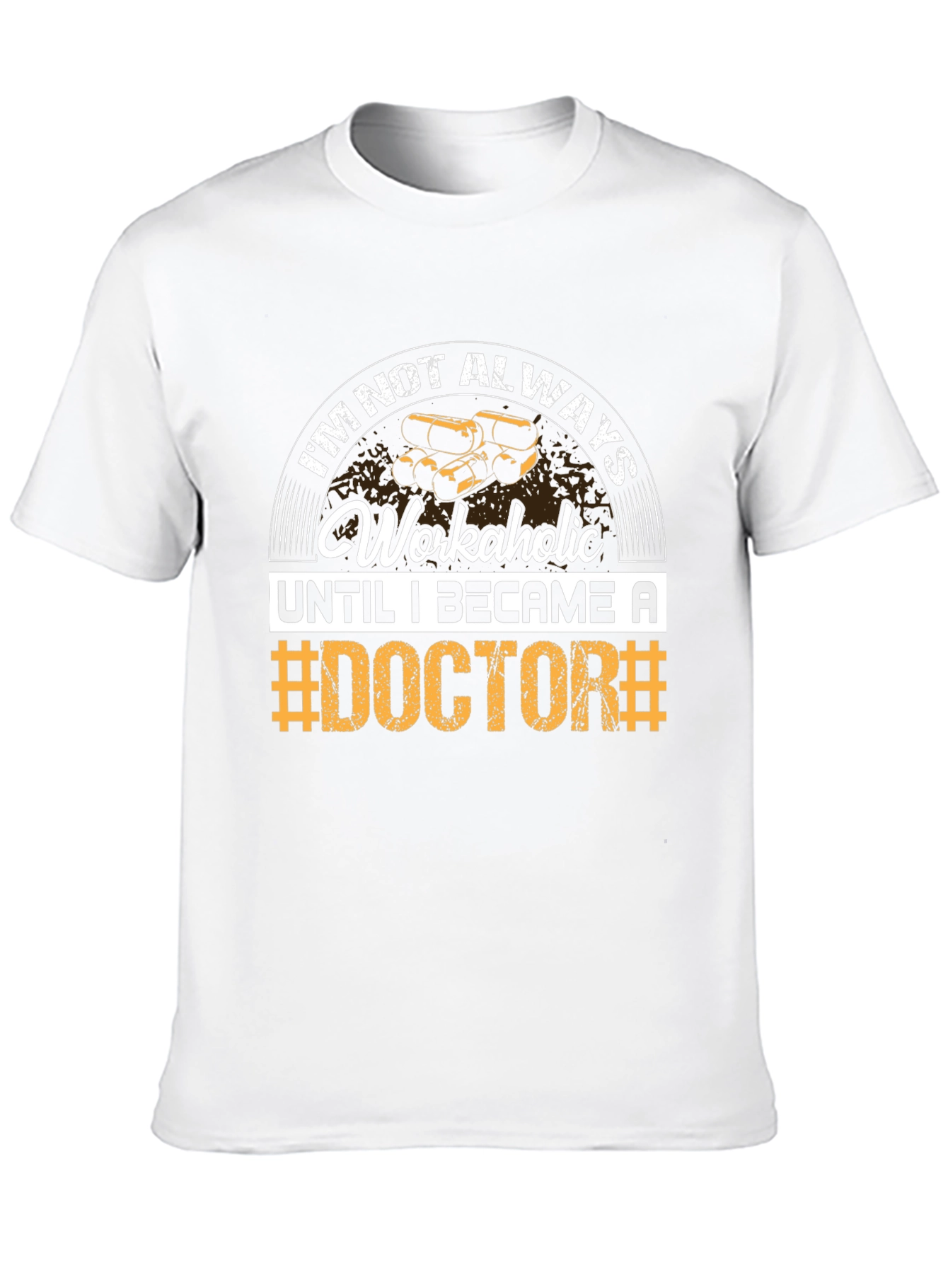 Black Workaholic Doctor T-Shirt - Funny Medical Gift view 10