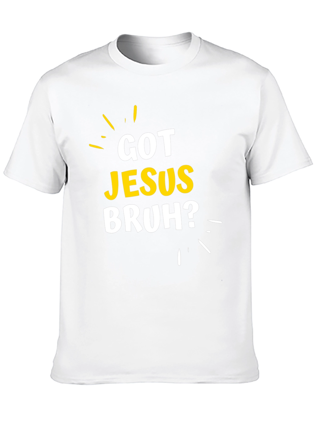 Black Got Jesus Bruh? Graphic T-Shirt - Christian Apparel view 10