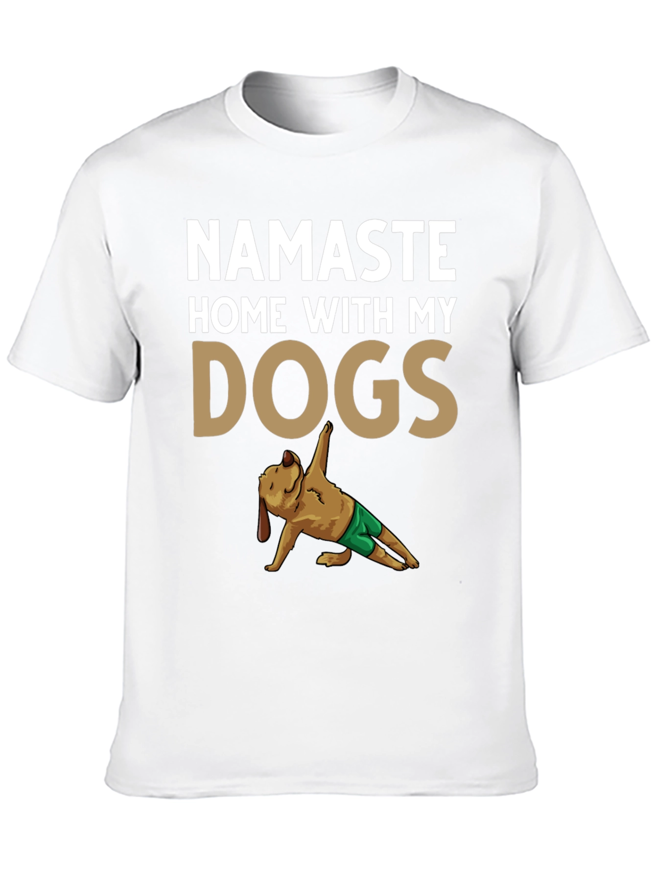 Black Namaste Home With My Dogs Graphic Tee view 10